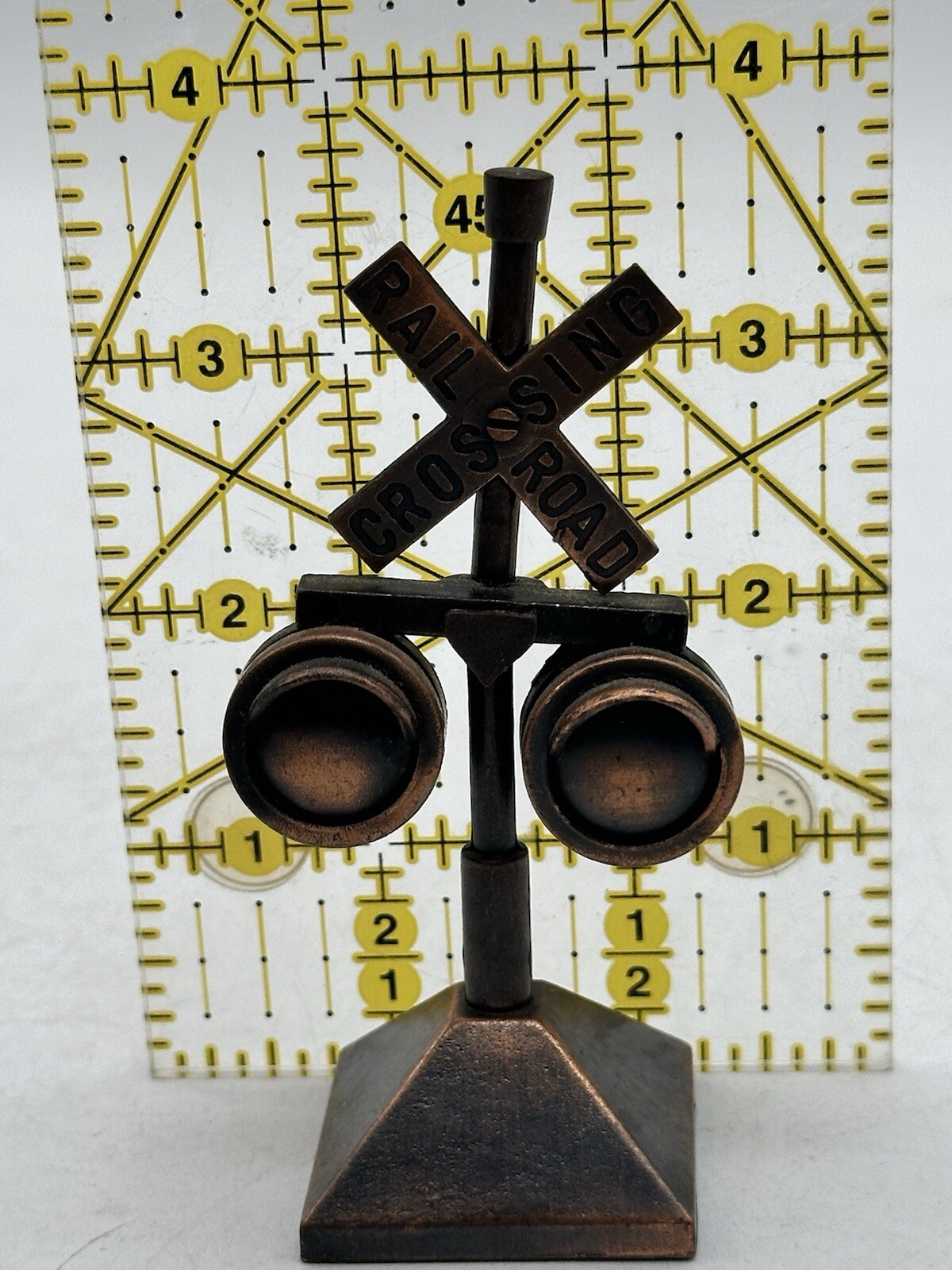 Diecast Metal Railroad Crossing Signal Pencil Sharpener
