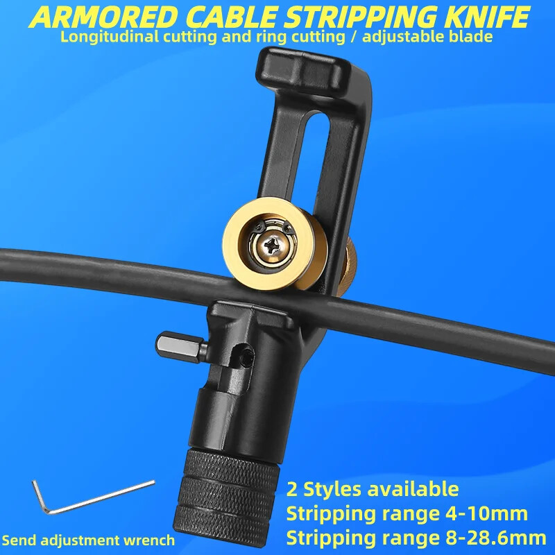 ACS-2 Cable Stripping Knife 8-28.6mm&4-10mm Fiber Optic Jacket Slitter Cable New