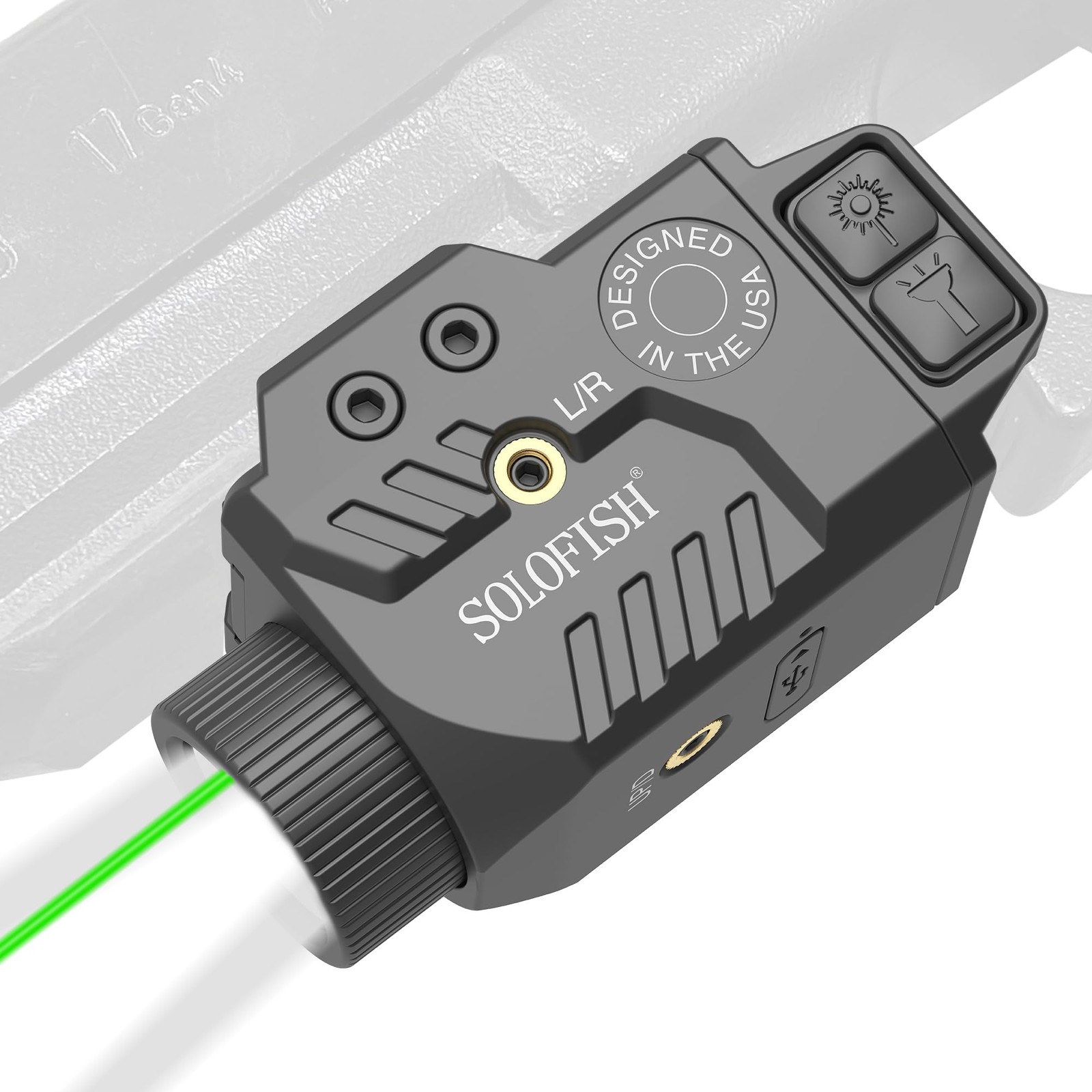 Solofish 800lm Pistol Light Laser Combo with Green