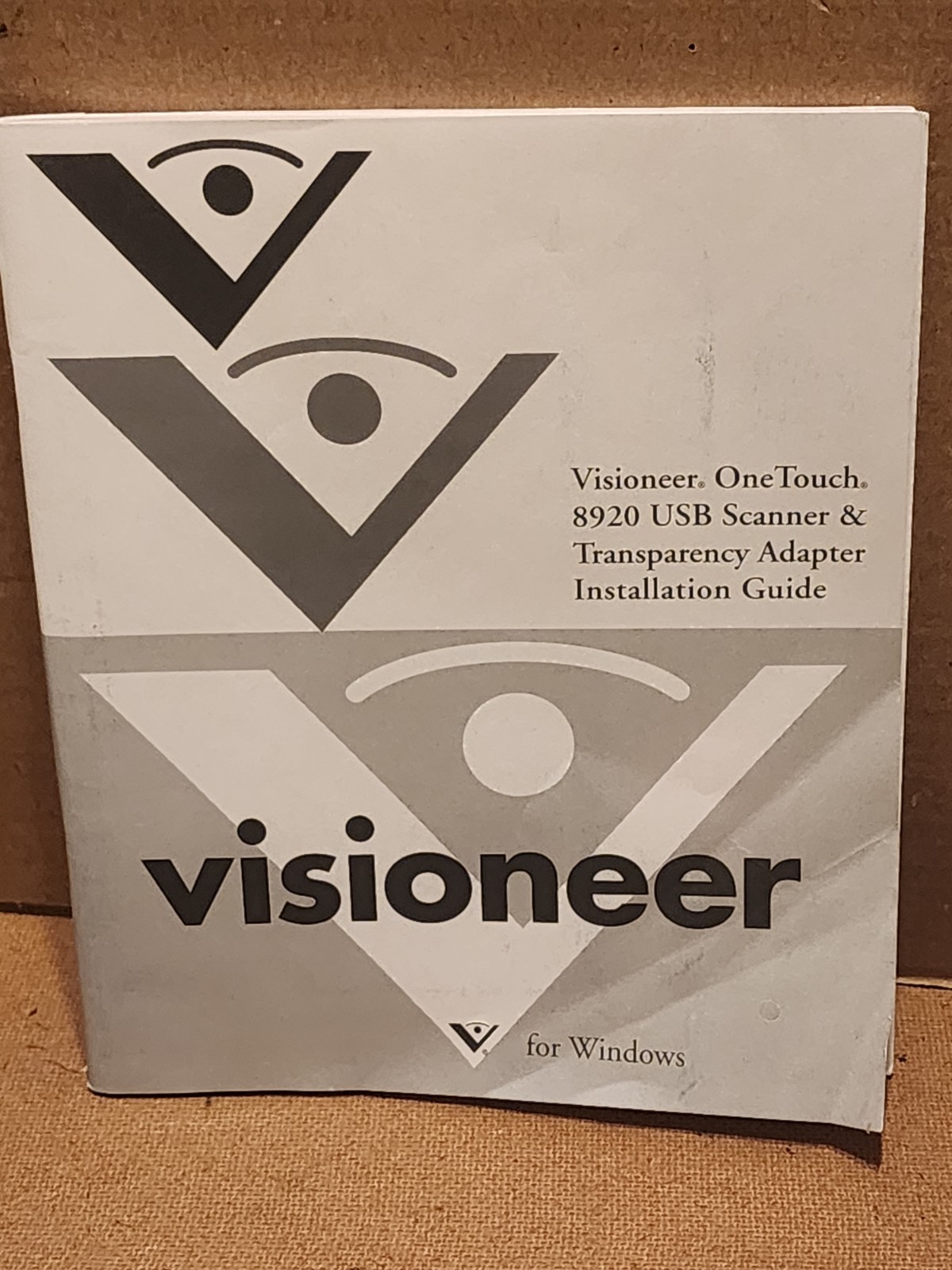VISIONEER ONETOUCH 8920 USB SCANNER FOR WINDOWS INSTALLATION GUIDE & SOFTWARE CD