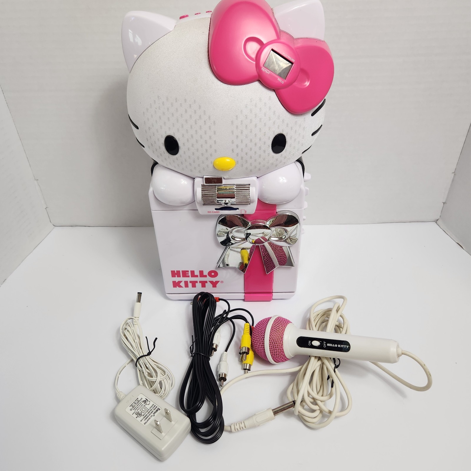 Hello Kitty Karaoke Machine - Used Condition With Cords And Microphone Tested .