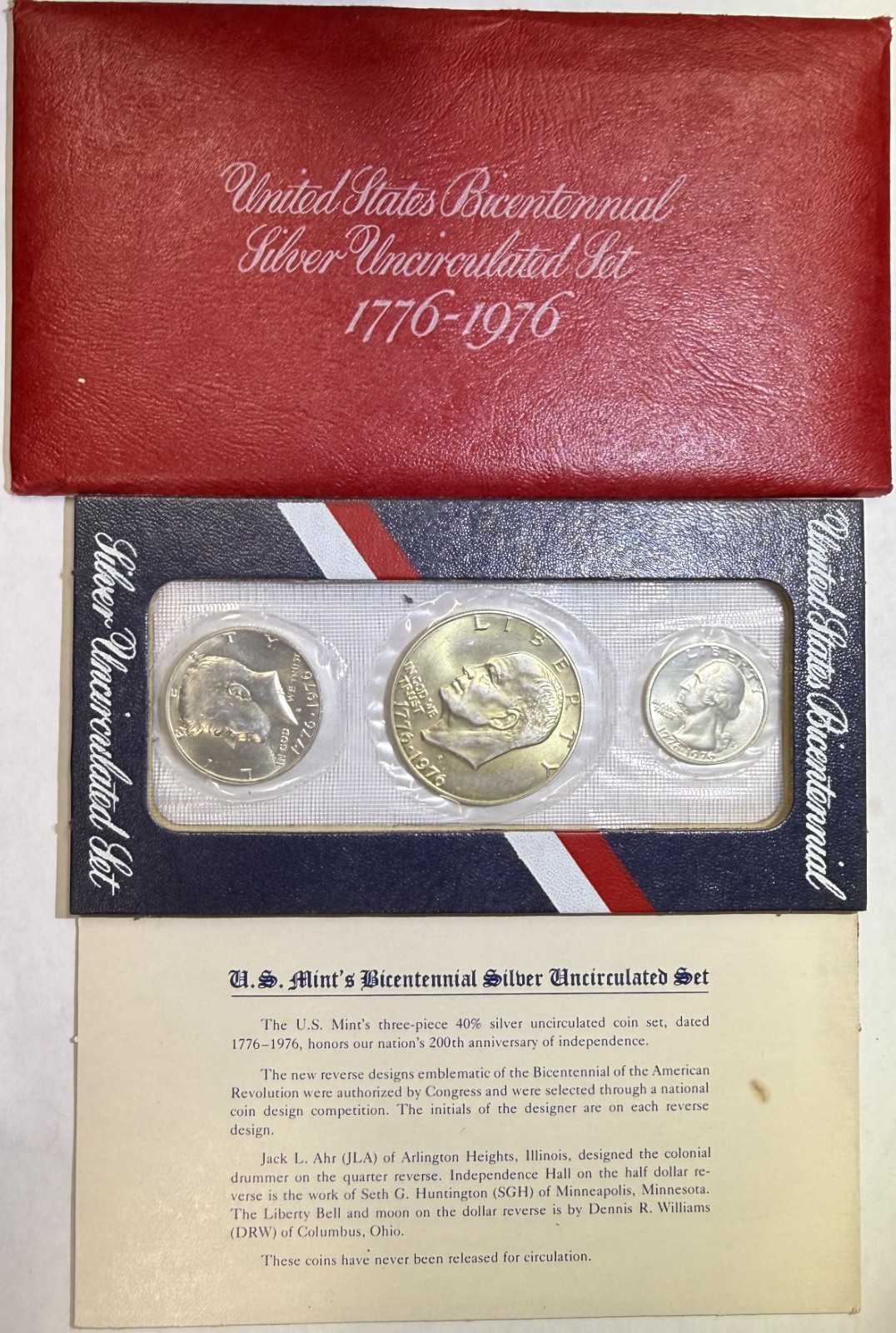 1776-1976-S Bicentennial Silver Uncirculated Coin Set In OGP