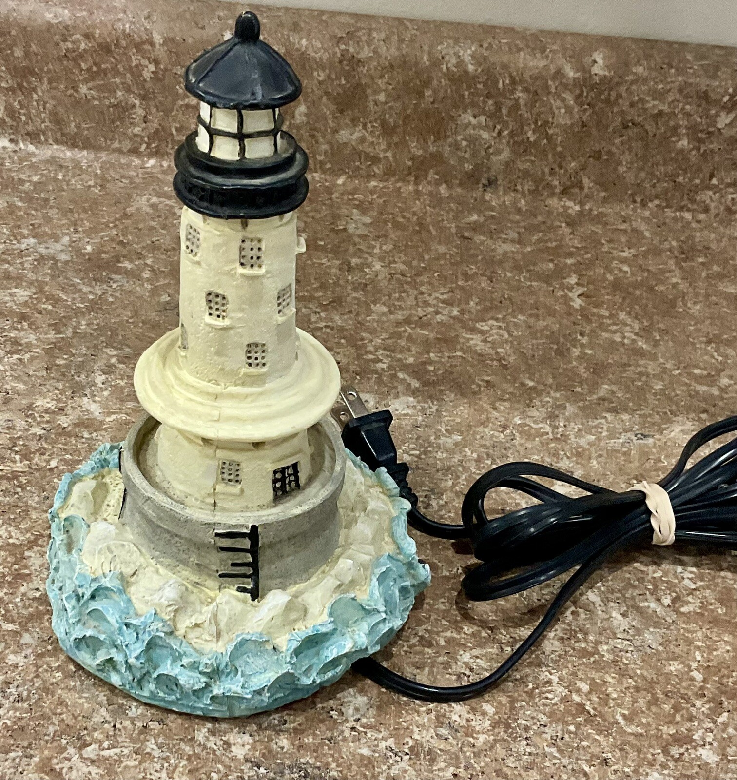 Ceramic Table-Top Lighted Nautical Lighthouse - Tested in Working Condition