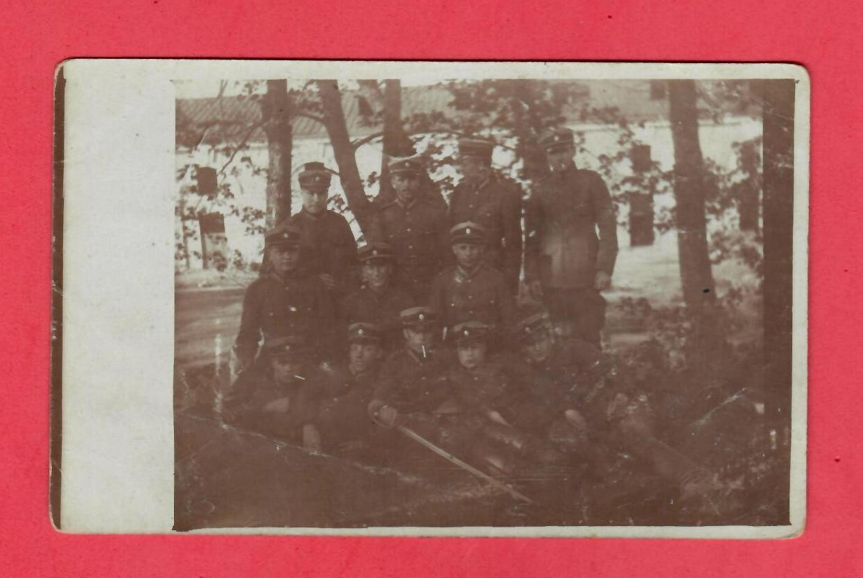LATVIA SOLDIERS VINTAGE PHOTO POSTCARD 9505
