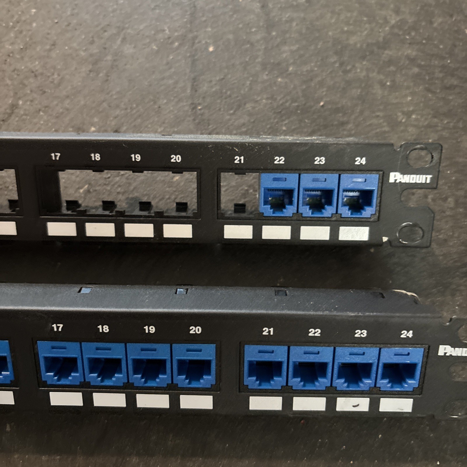 LOT OF 2 PANDUIT NETKEY CATEGORY 6 PATCH PANEL 24 PORT