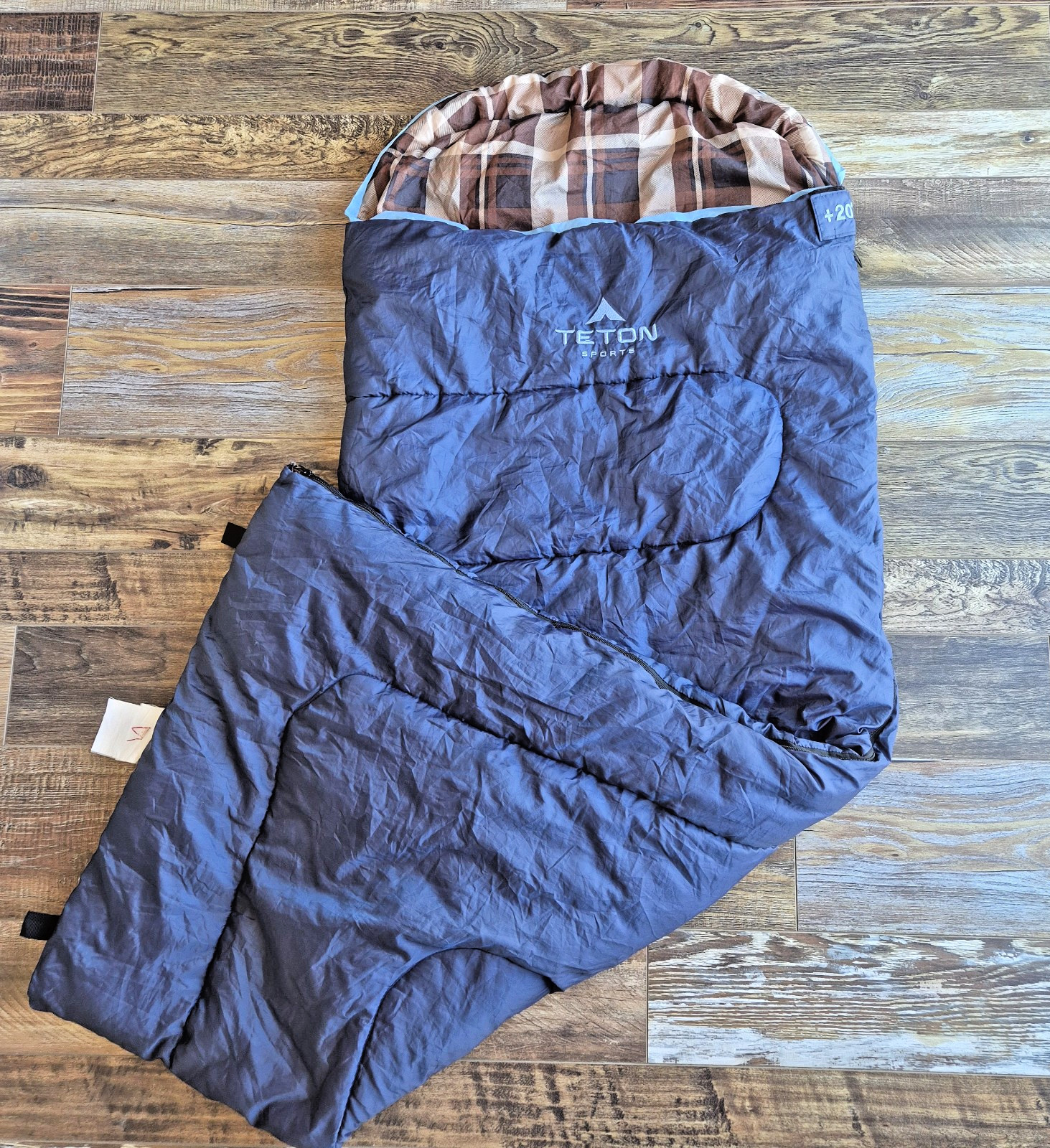 Teton Sports Celsius Junior 20°F Left Zipper Camping Sleeping Bag Blue 66"x26"