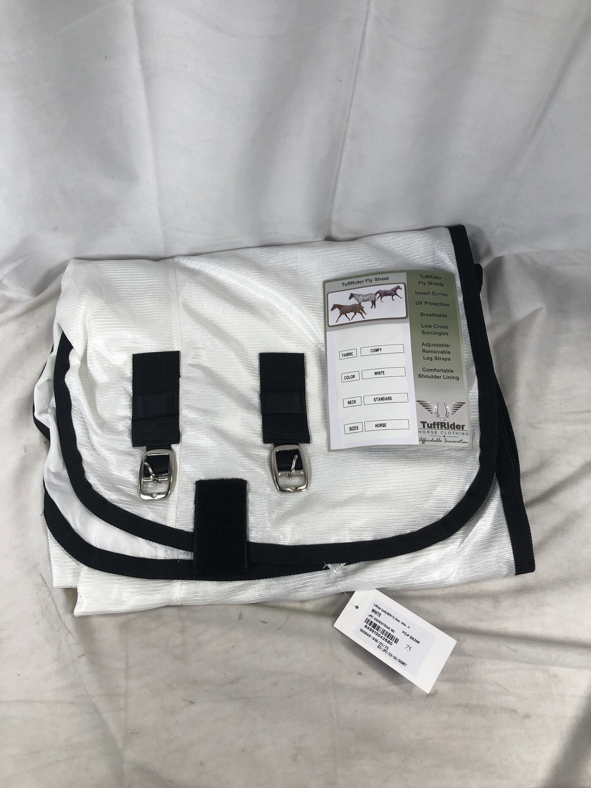 Tuff Rider Comfy Mesh Fly Sheet 75 White/Black