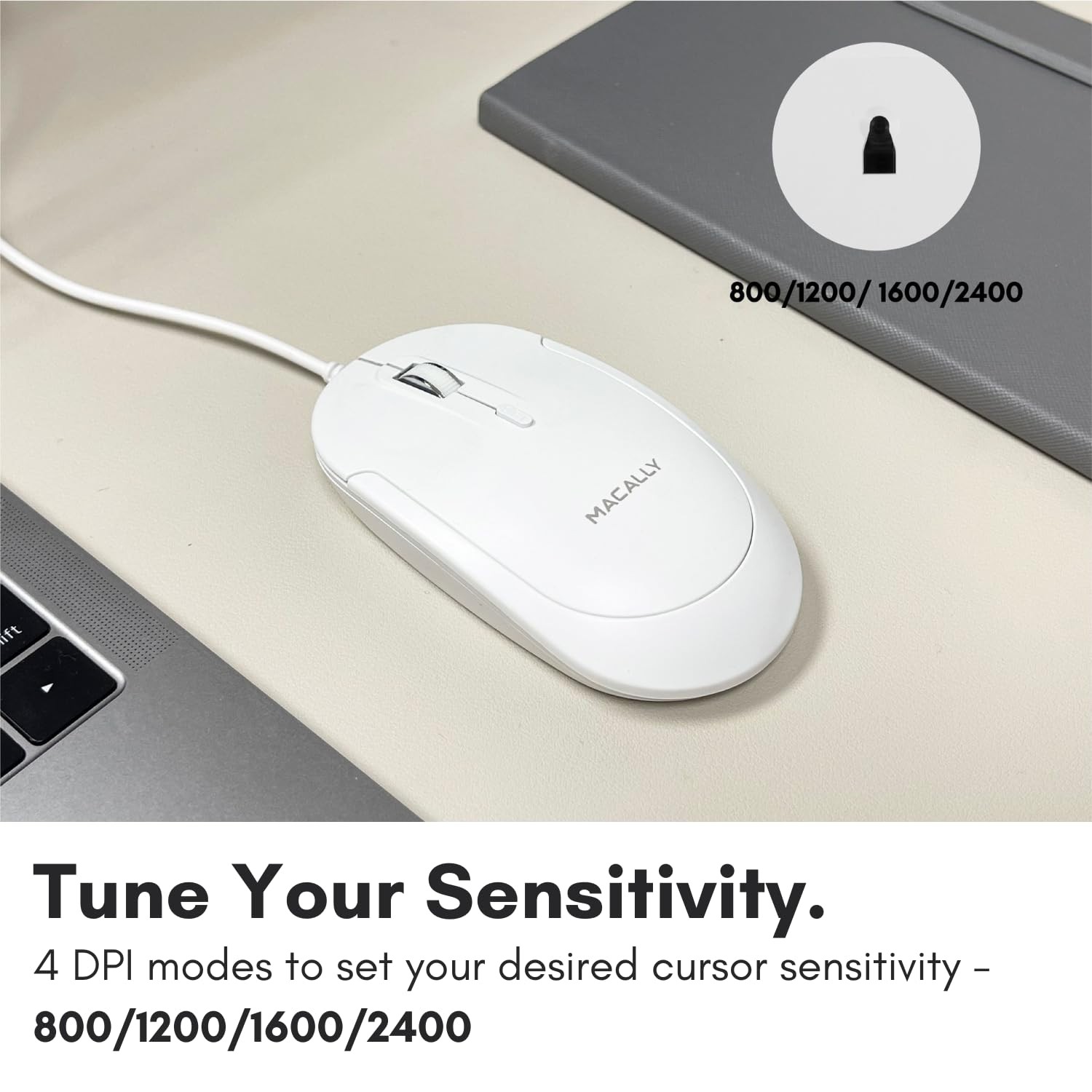 Usb C Silent Mouse Easy To Use 3 Button Wired Optical Mouse For Laptop And Pc
