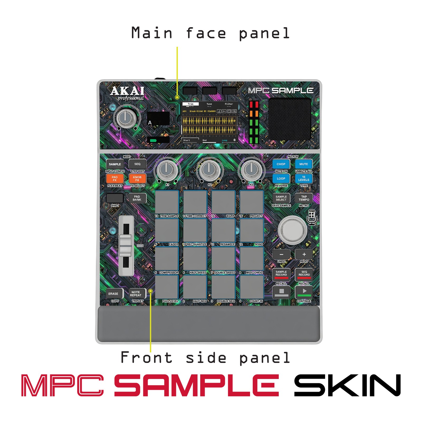 Akai MPC Sample Skin / Aqua Surge
