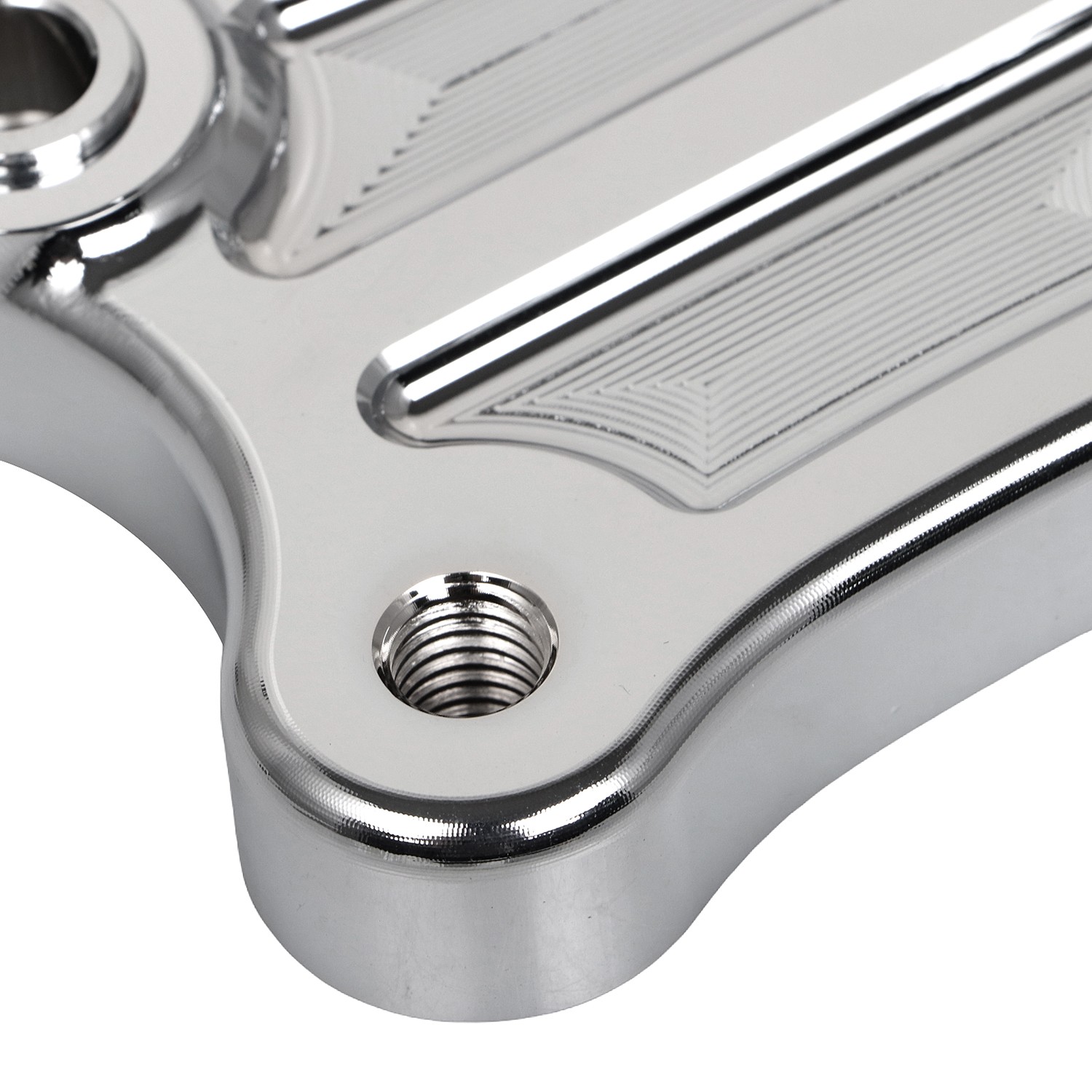 CNC Chrome Handlebar Riser Pull Back Plate For Harley Electra Street Glide FLHX