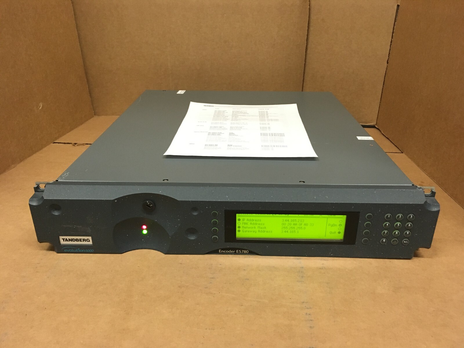 Tandberg Ericsson Encoder E5780 Tb43821
