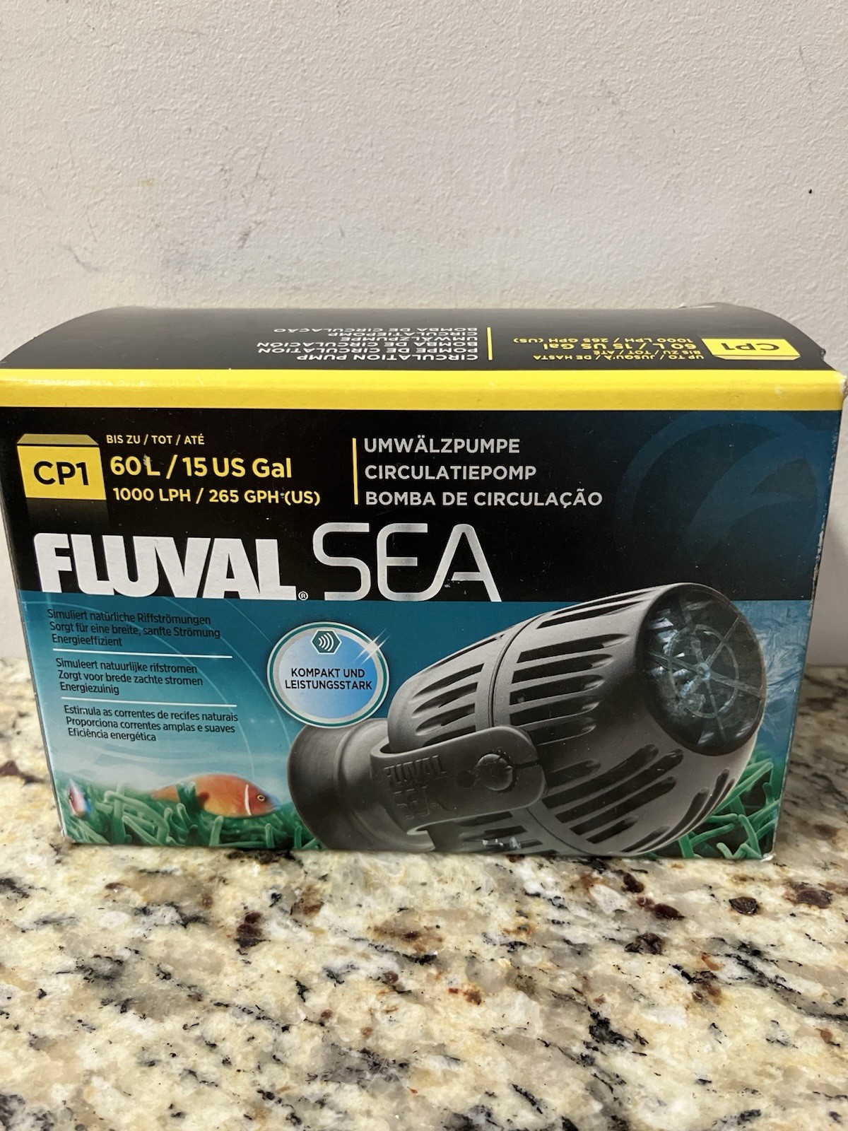 Fluval Sea CP1 Circulation Pump – 3.5W 265 GPH – Compact Quiet Reef Powerhead