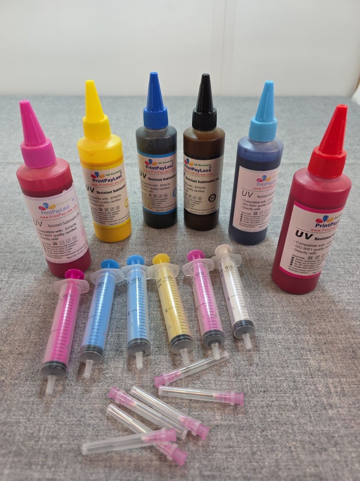 Print Pay Less Refillable Bottles (6colors) Compatible W Epson. Package Of...