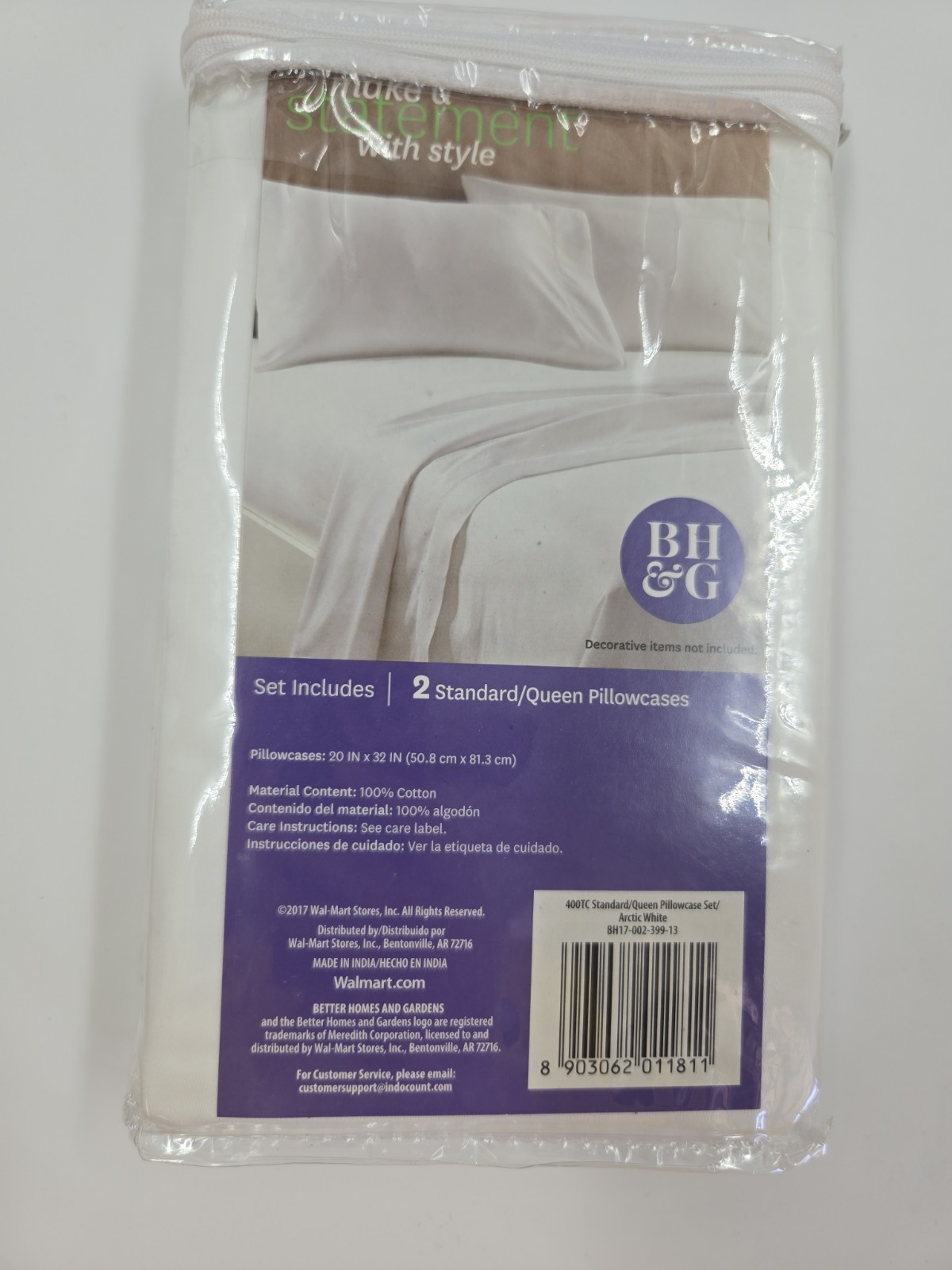 Better Homes & Gardens 400 Thread Count Performance Pillowcase Set