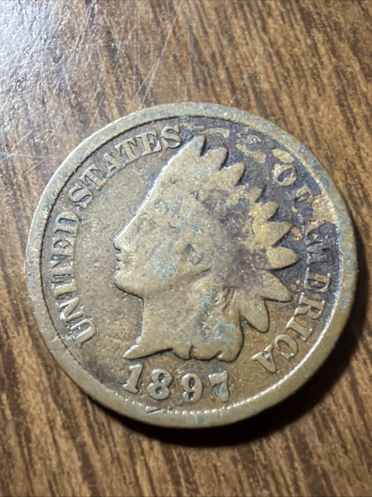 1897 Indian Head Cent Penny  Very Nice Details “Actual Coin Pictured"