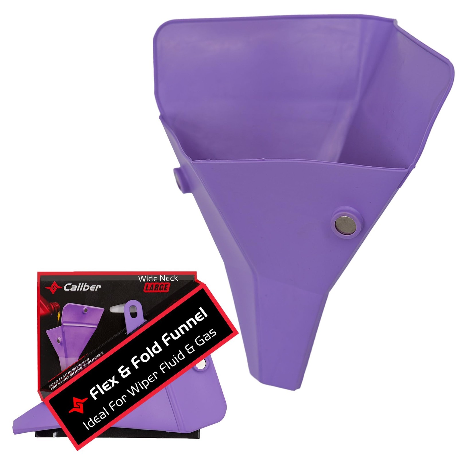 Caliber Flex & Fold, Flexible Funnel for Automotive Use, Wide Neck Funnel for...