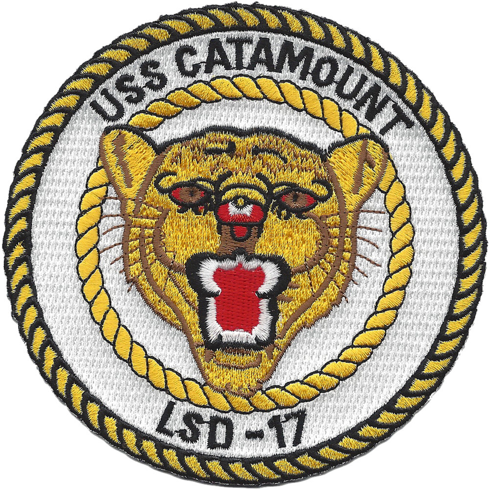 USS Catamount LSD-17 Dock Landing Ship Patch
