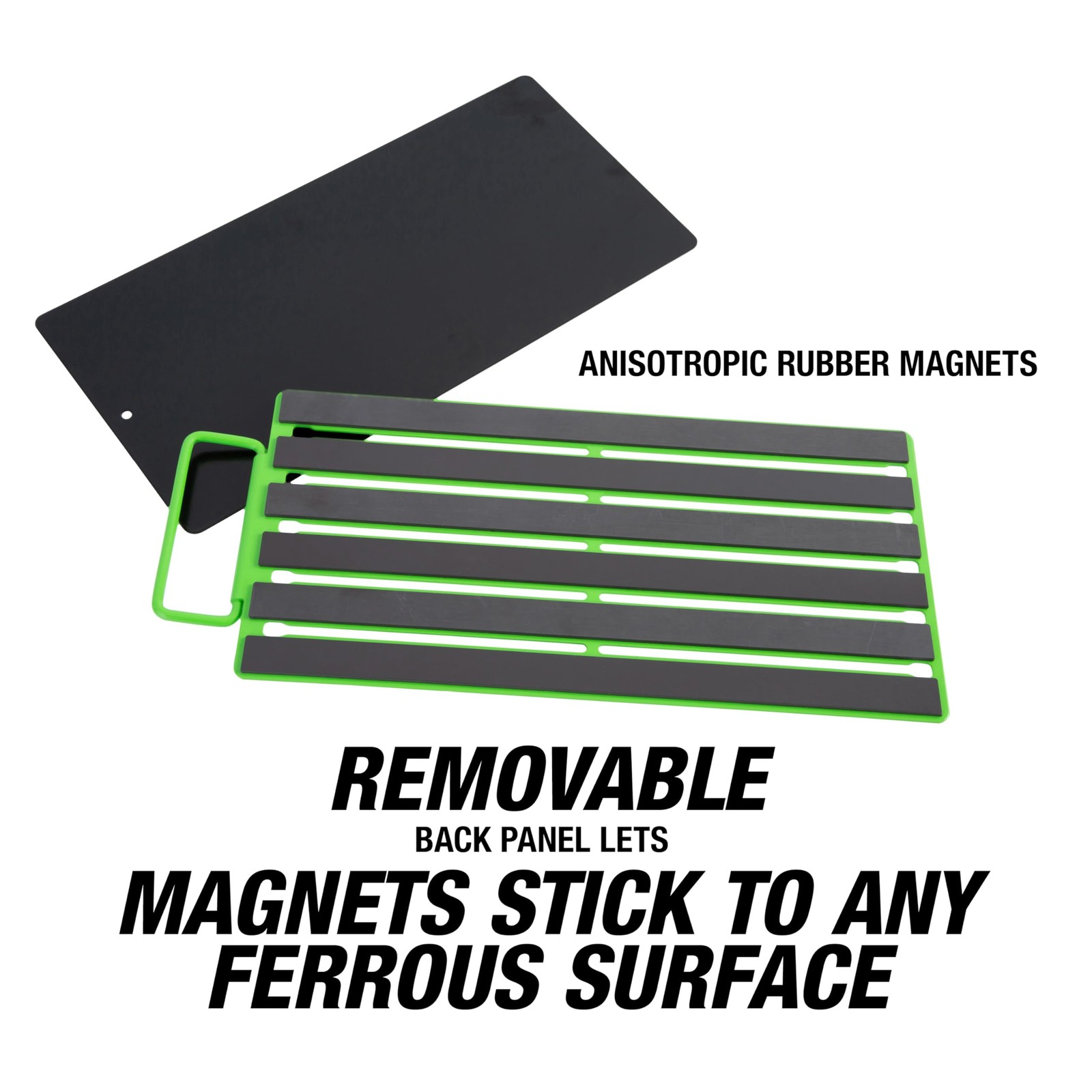 Magnetic Socket Organizer Tray Portable Green 5 Row Drive Studs Tool Box