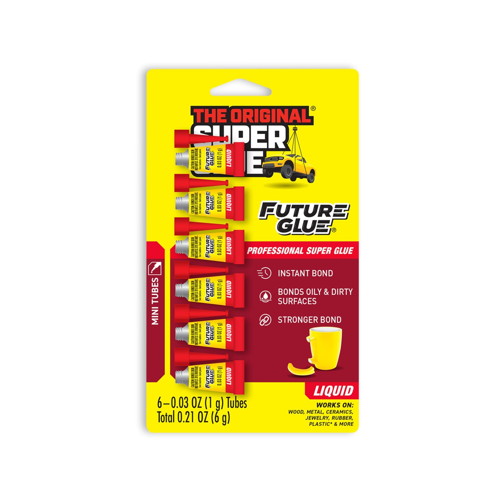 Super Glue Future Liquid 6 Mini Single Use Tubes, Clear, One Size, Clear