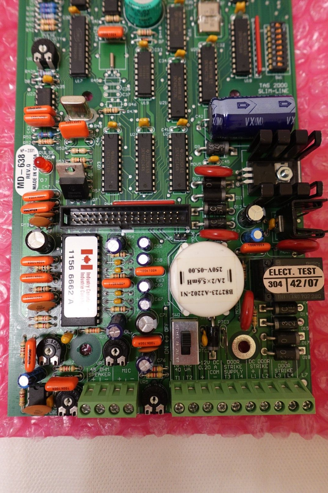 MIRCOM - PCB Board Assembly for TAS-2000 Series ADC Intercom ~ 1001-0060S