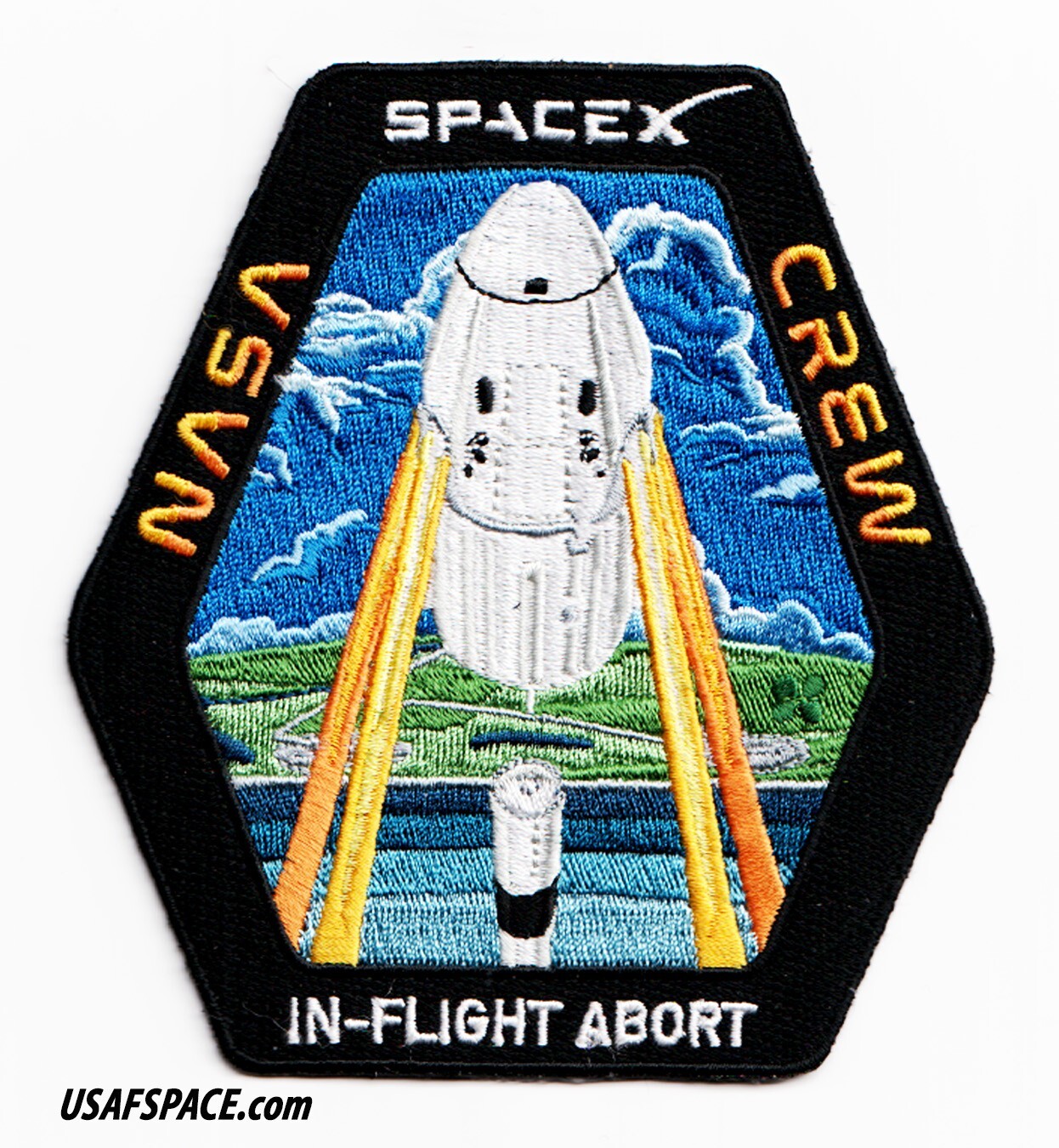 Authentic SPACEX NASA CREW Dragon -IN-FLIGHT ABORT TEST- IFA -Mission PATCH MINT