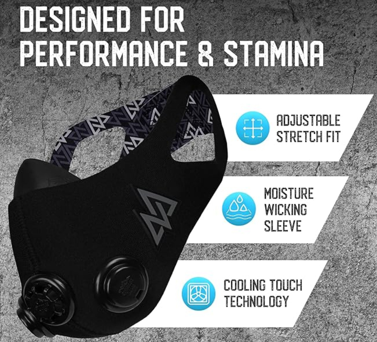 Training Mask 2.0 Elevation Training Mask, Endurance Running (Small Black\White)
