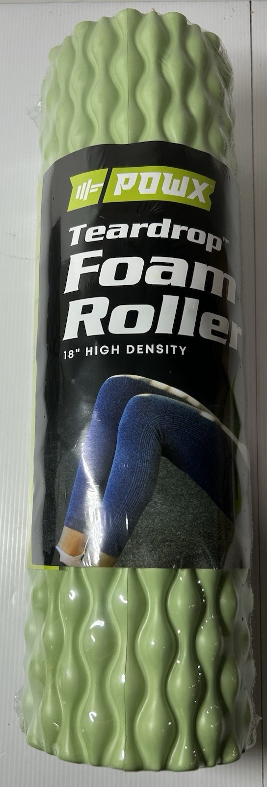 Powx Textured Foam Roller 18-in Medium Density Hollow Core Massage Roller Green