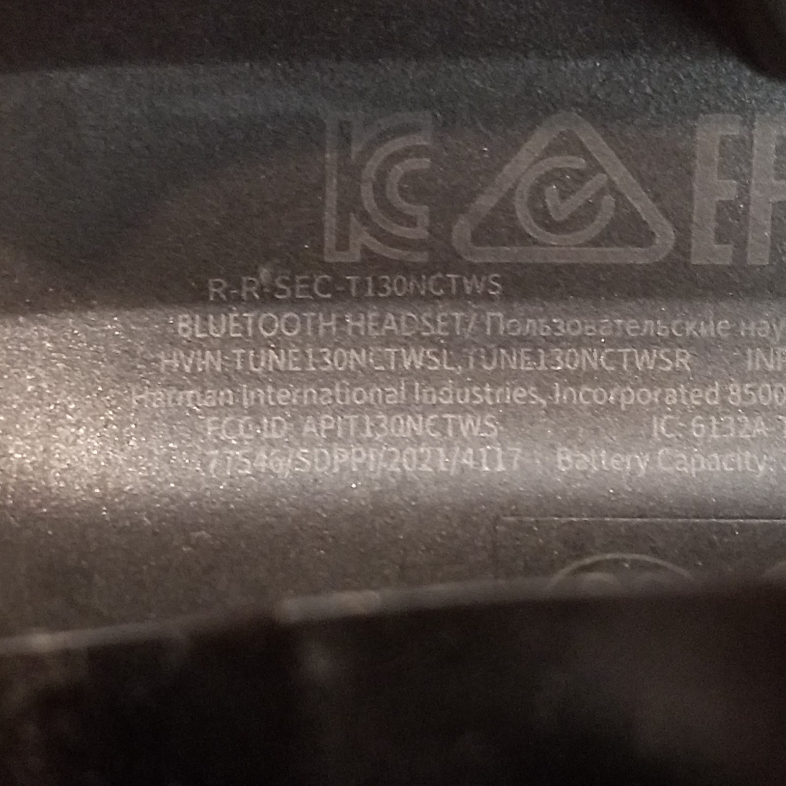 JBL Tune 130NC TWS OEM Replacement CASE ONLY 0418