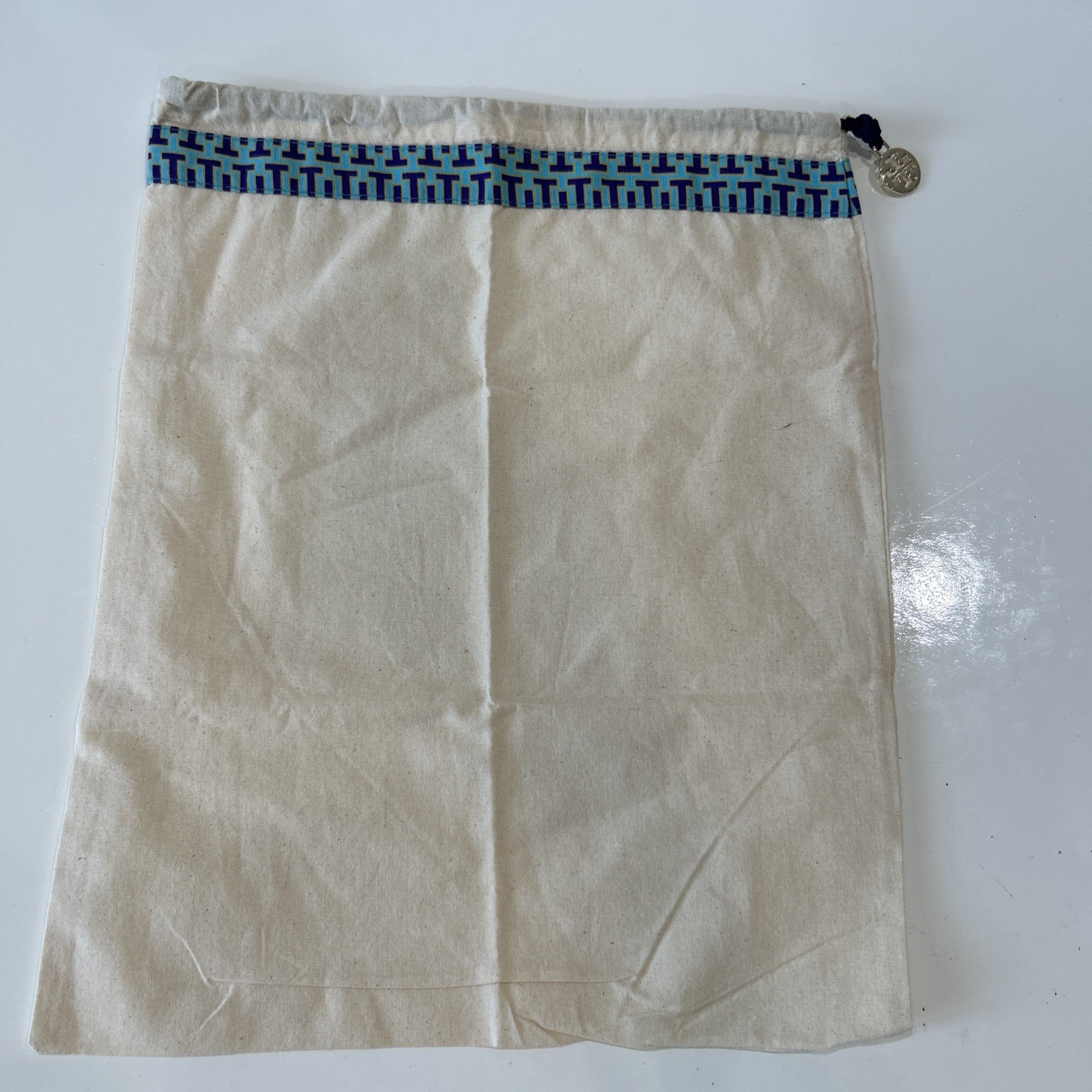 Trina Turk Cloth Dust Bag 11" x 14" Shoe Handbag Storage Logo Drawstring Pull