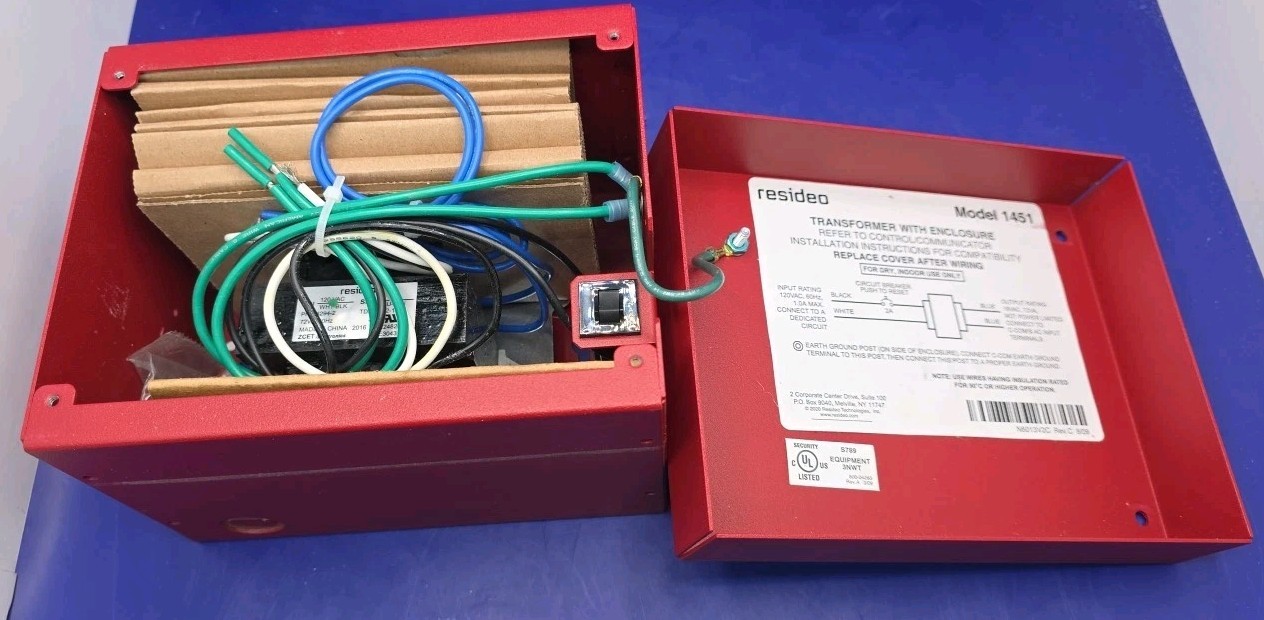Honeywell Intrusion SA1451-UL9 Transformer, AC w/Housing