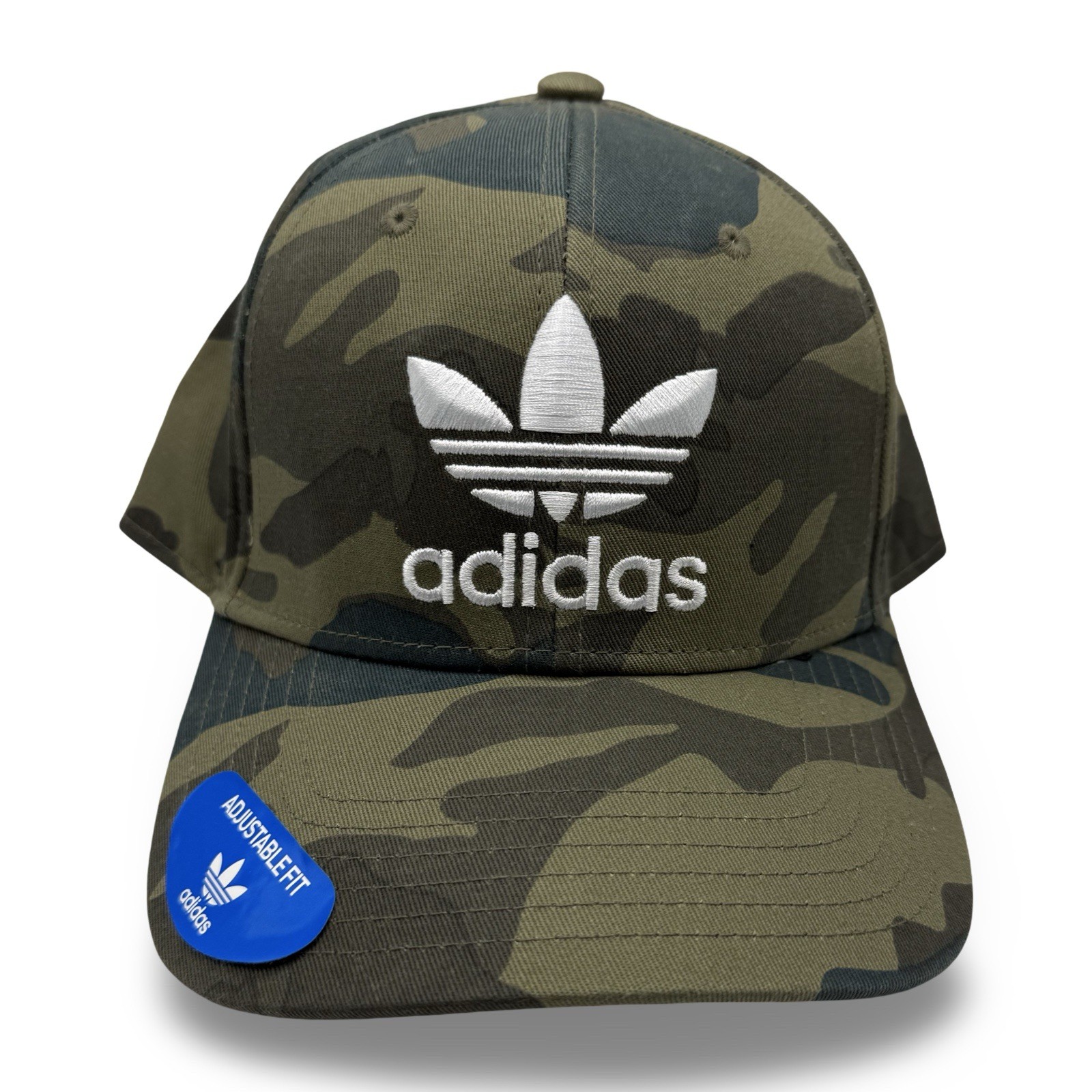 Adidas Originals Camo Trefoil Snapback Hat OSFM Adjustable Icon Precurve Cap