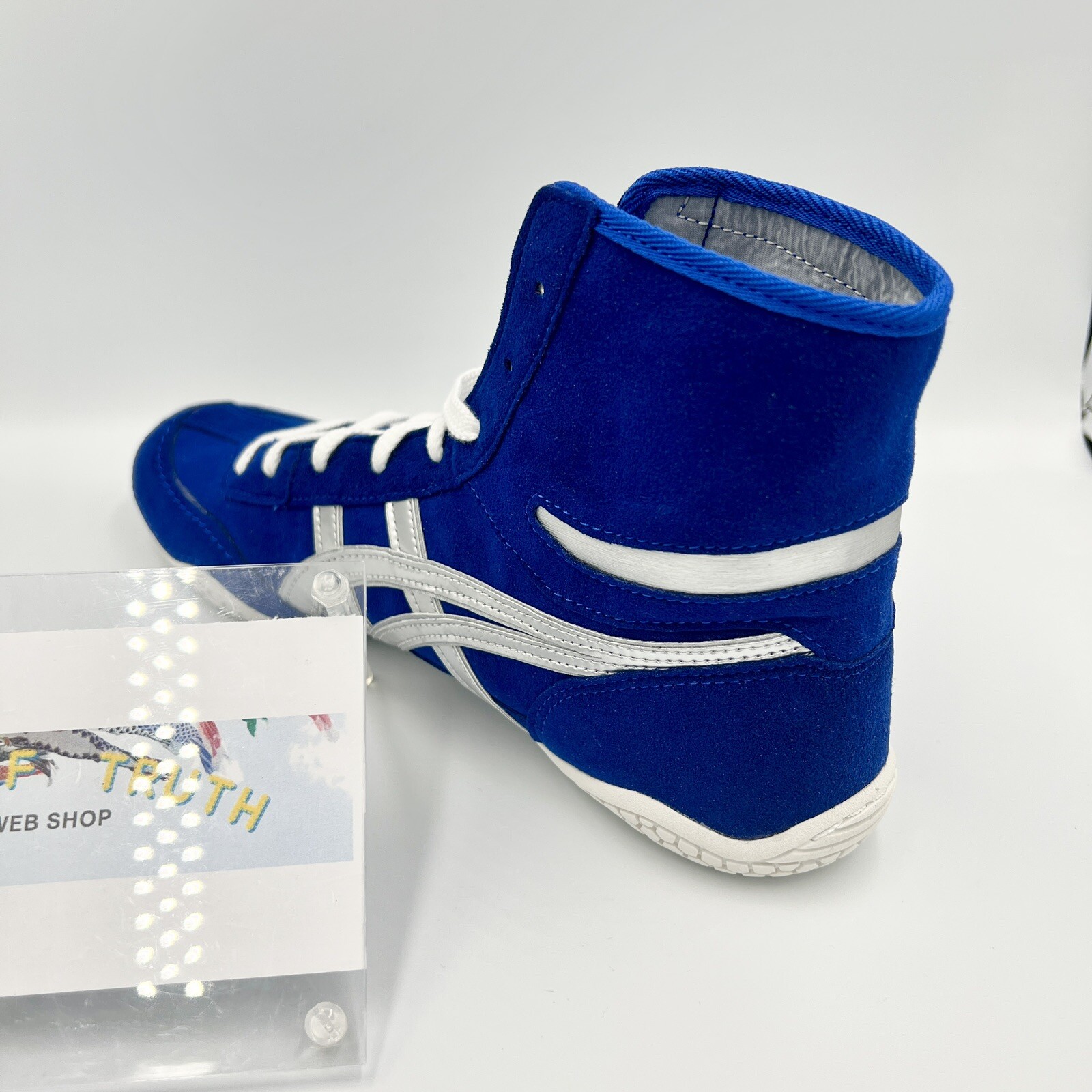 Asics Wrestling Shoes 1083A001 EX-EO special order blue x silver silver edge