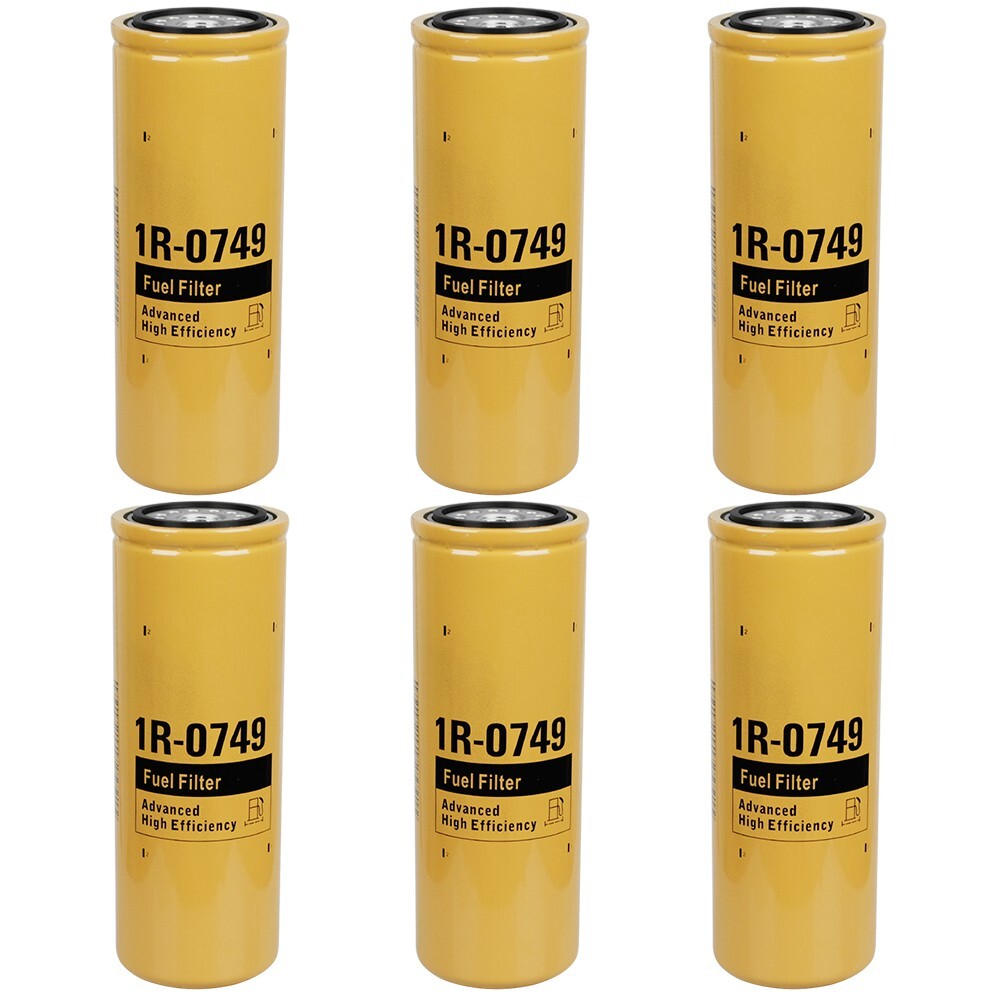 6 Pack New Filter For CAT 1R-0749 Fuel Filter For CATERPILLAR 1R0749