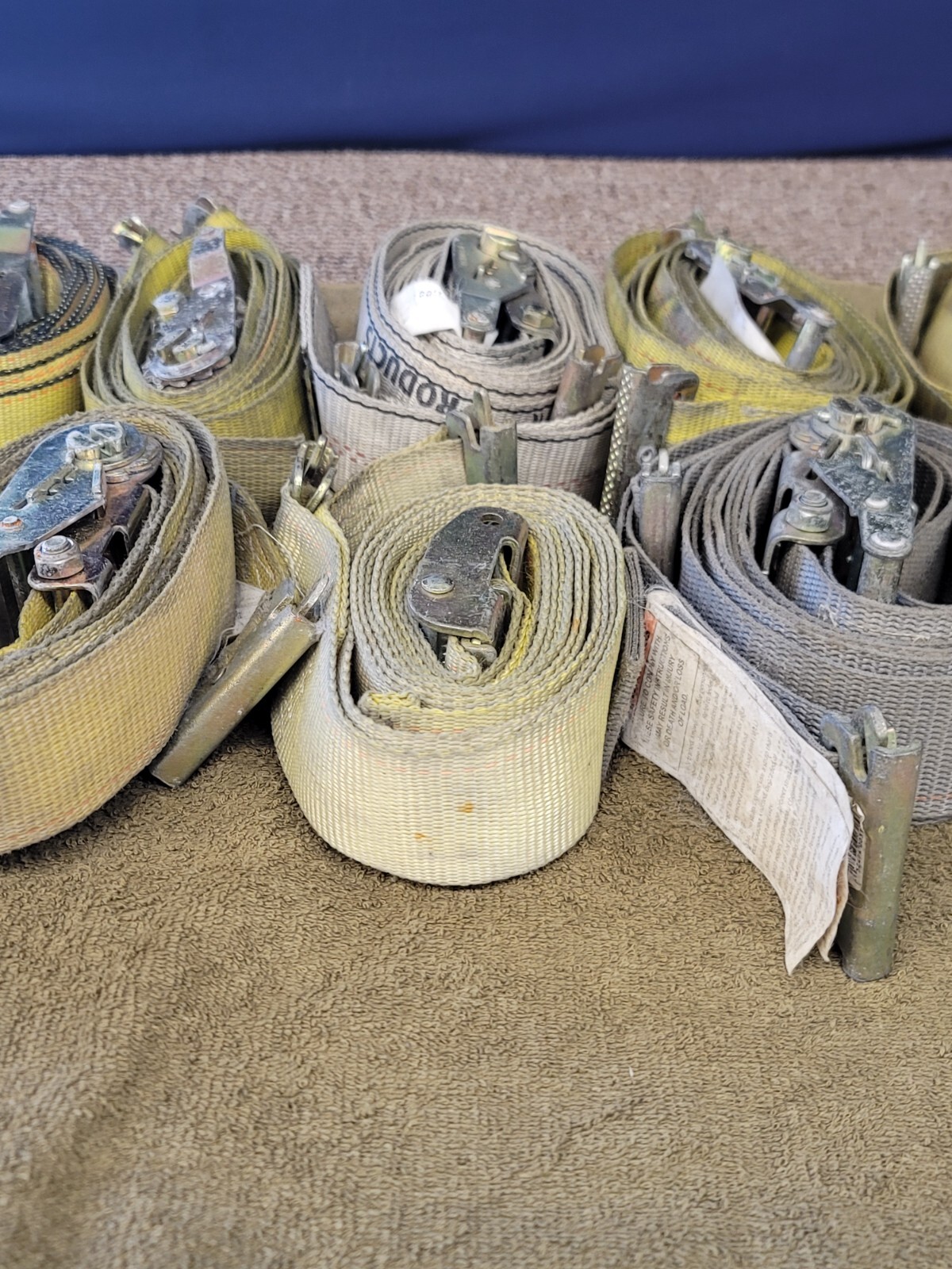 14 Cargo Ratchet Straps Hold Down Tie Down 2" 12' E Track Mytee Uscc US Logistic