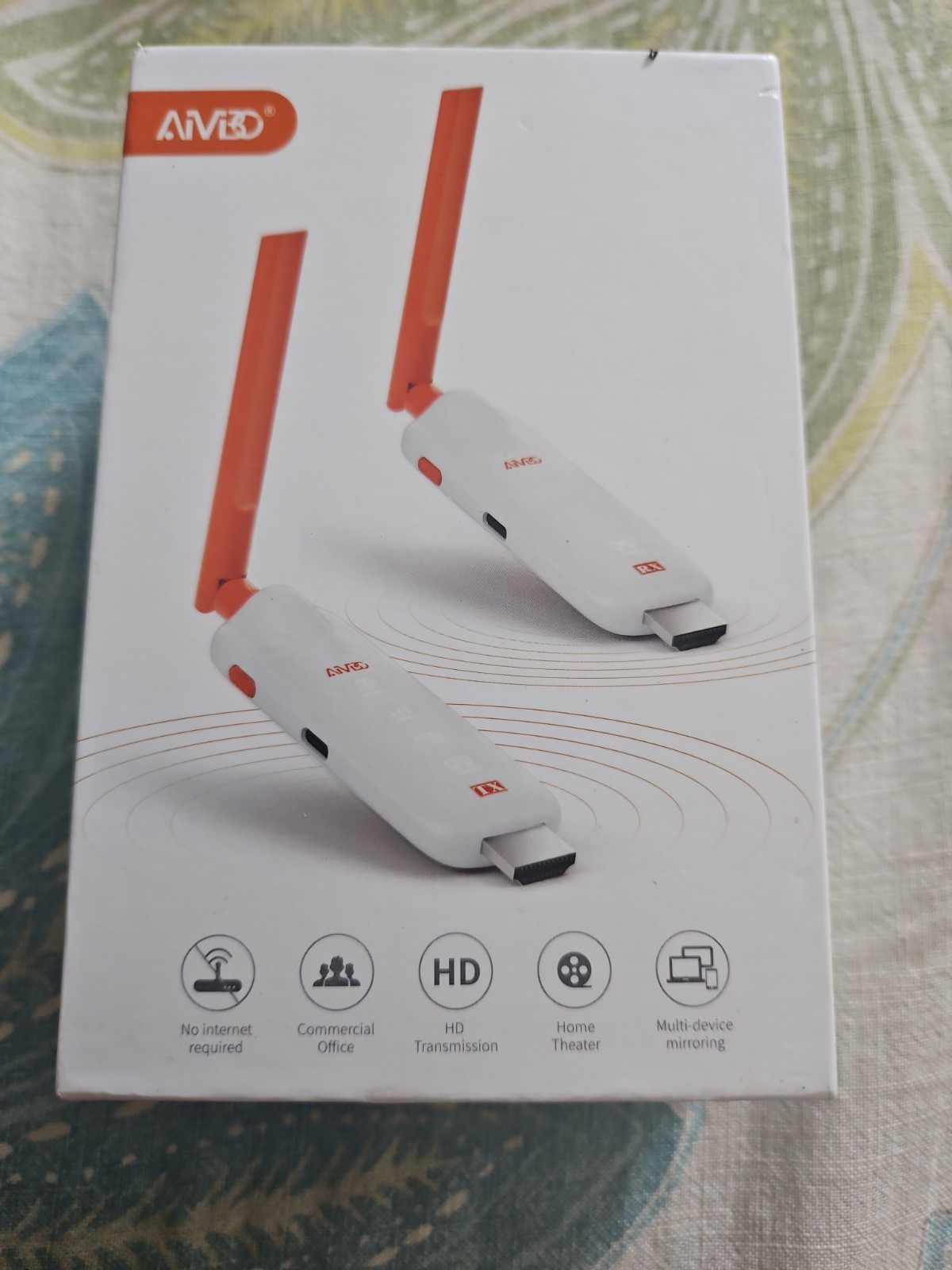 Wireless HDMI Receivers and Transmitter with LED Screens, Orange Free Shipping