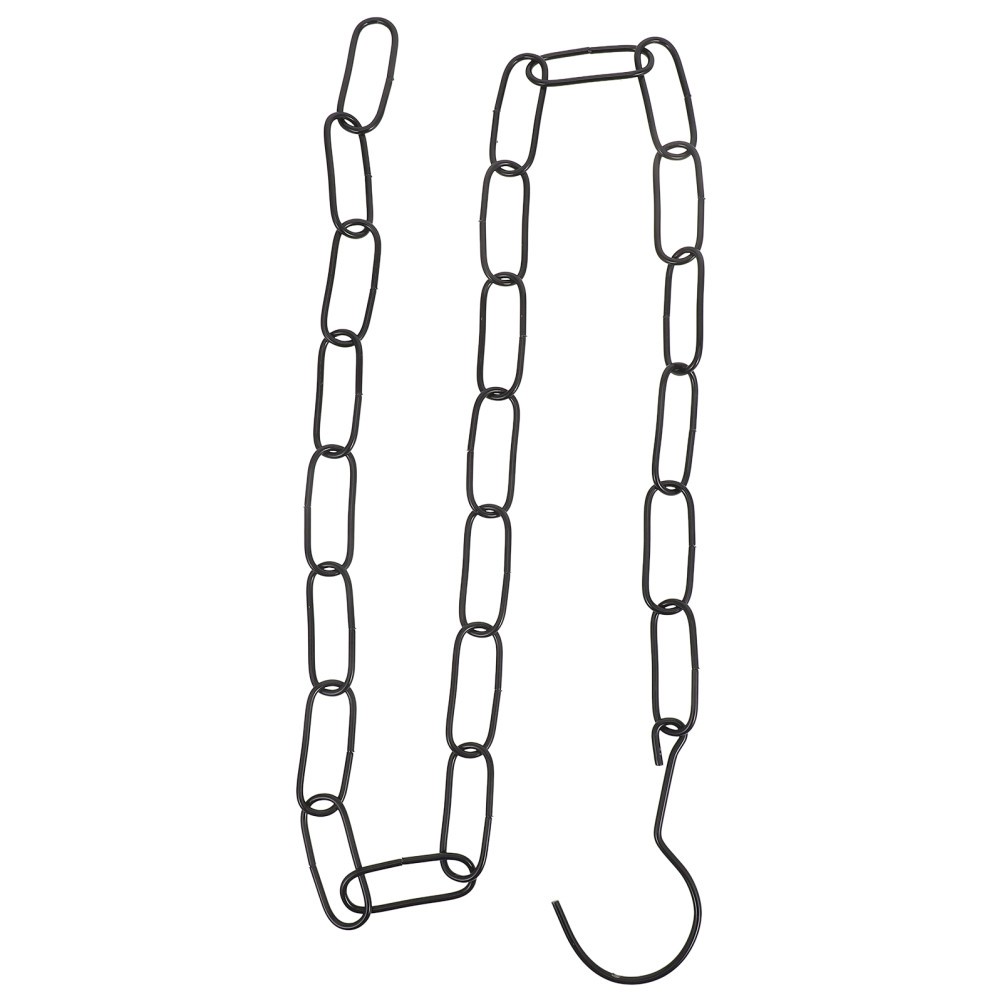 Black Iron Chain for Clothes Display Market Hanging Chain with Practical Hooks