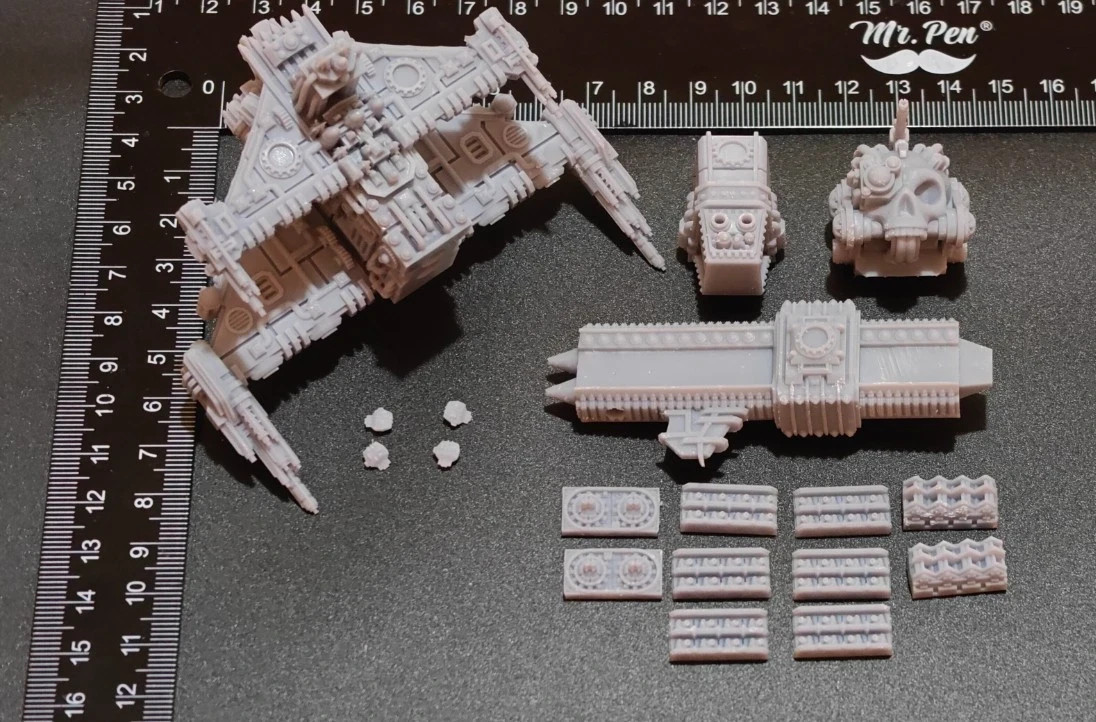 Battlefleet Gothic Mechanicus Battleship - Spaceship - Compatible with BFG Ship