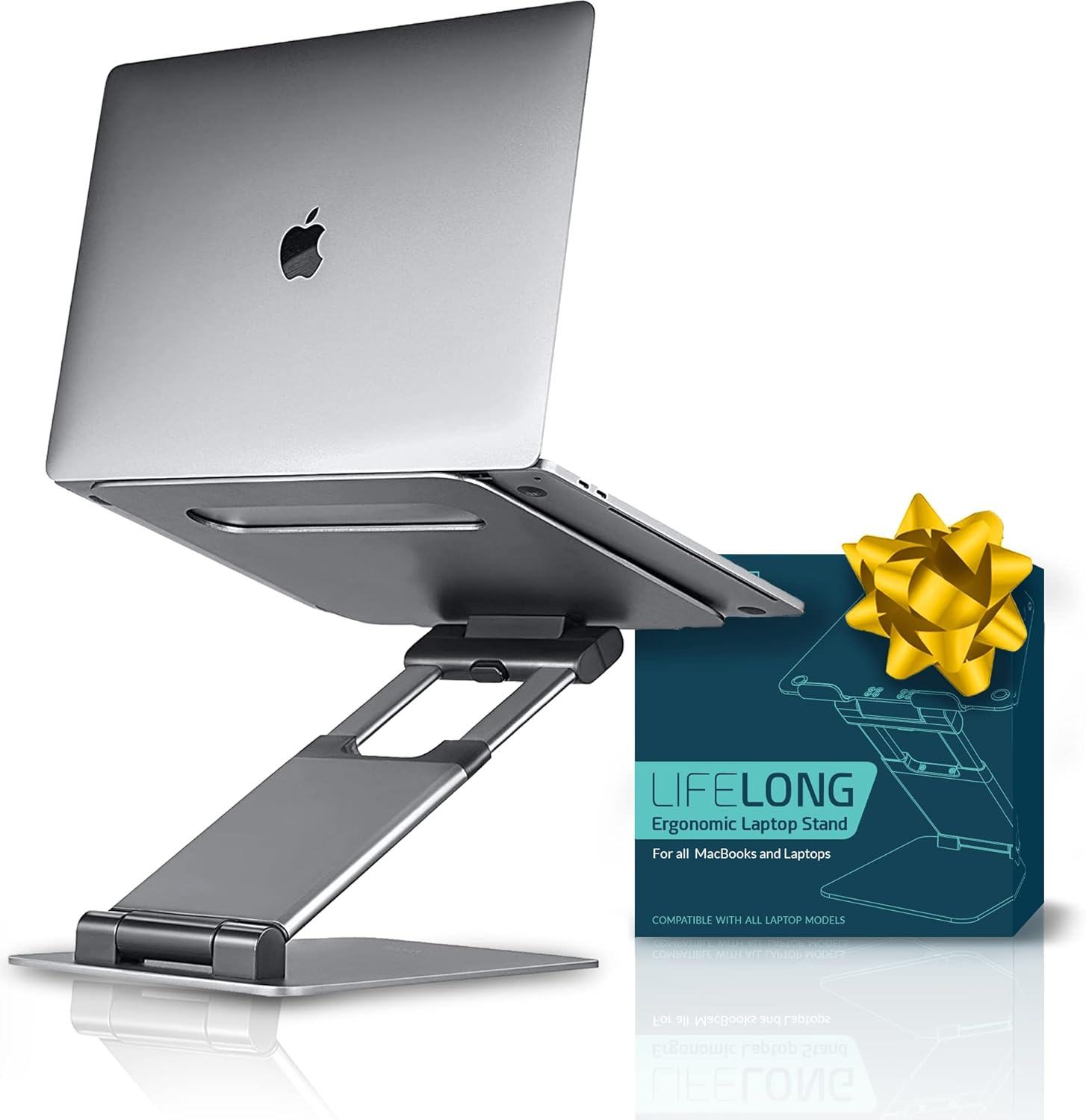Adjustable Ergonomic Laptop Stand, Portable Riser for 10-17" Laptops