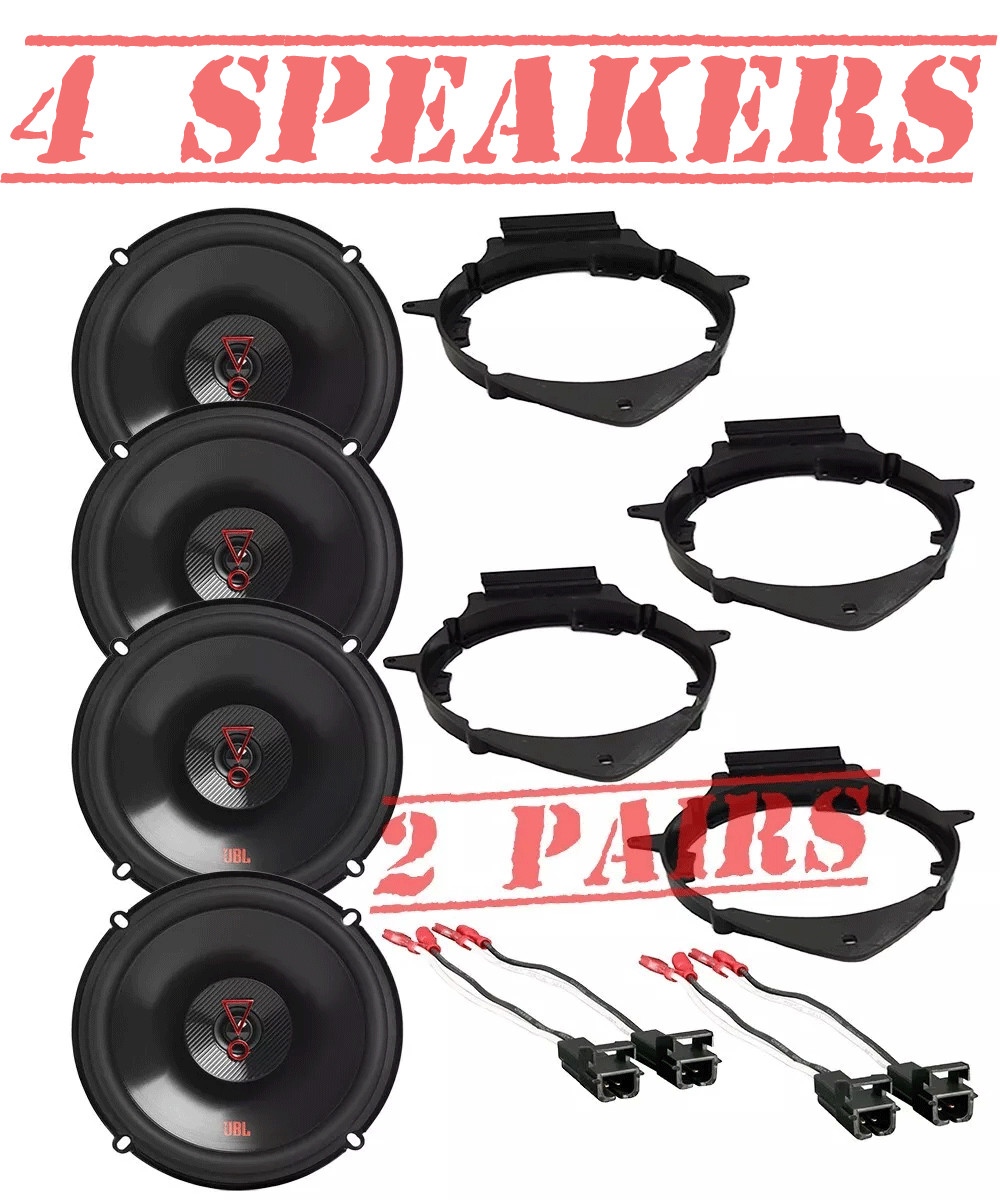 JBL Stage3 6.5" 2-Way Front & Rear Door Car / Truck Speakers w/ Installation Kit