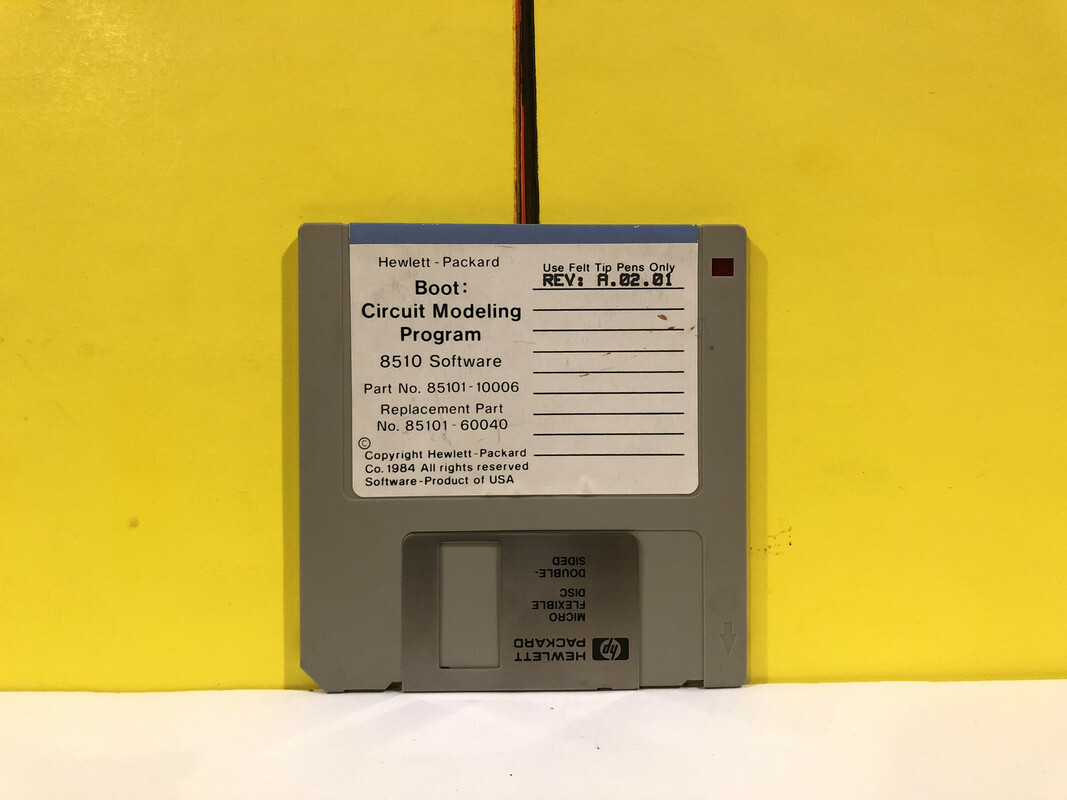 HP 85101-10006 Boot Circuit Modeling Program 8510 Software Floppy Disk Software
