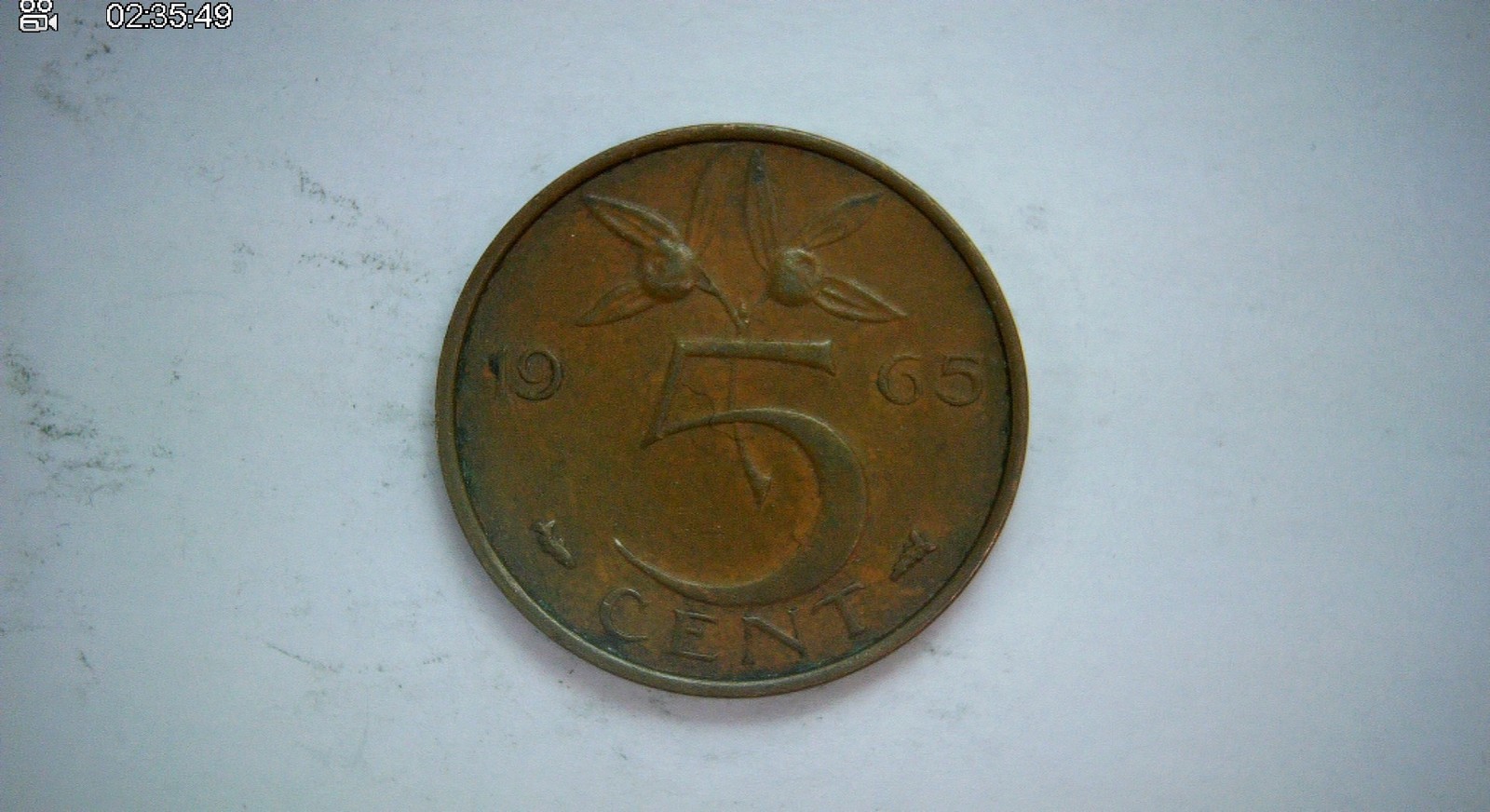 Netherlands 1965 5 Cents Juliana 5 Cents (two flowers) Coin