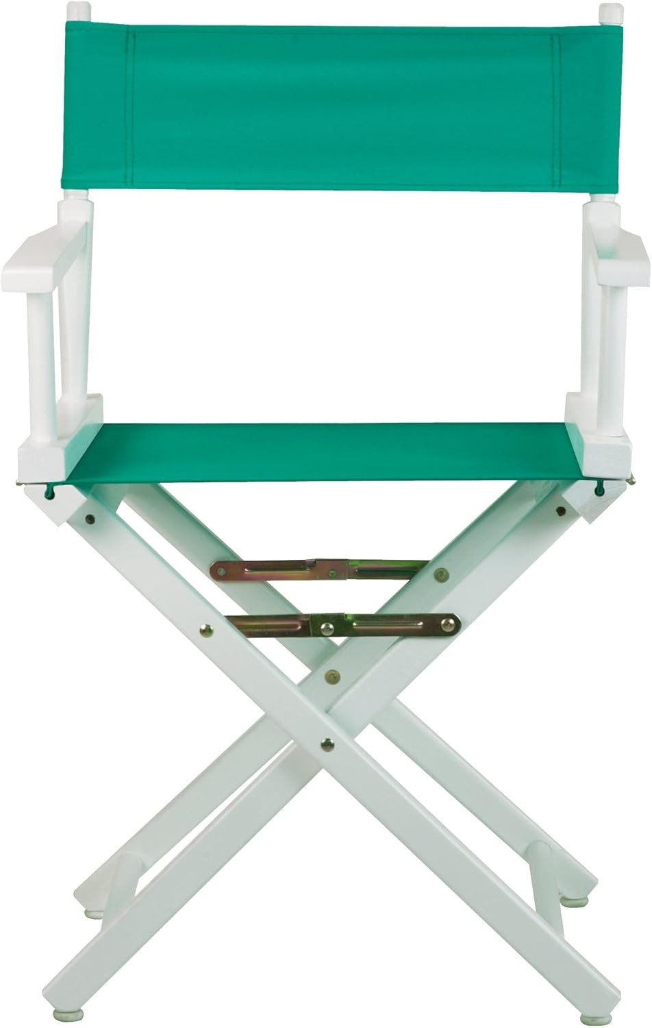 18" Director's Chair White Frame W/ Teal Canvas Beech Cotton