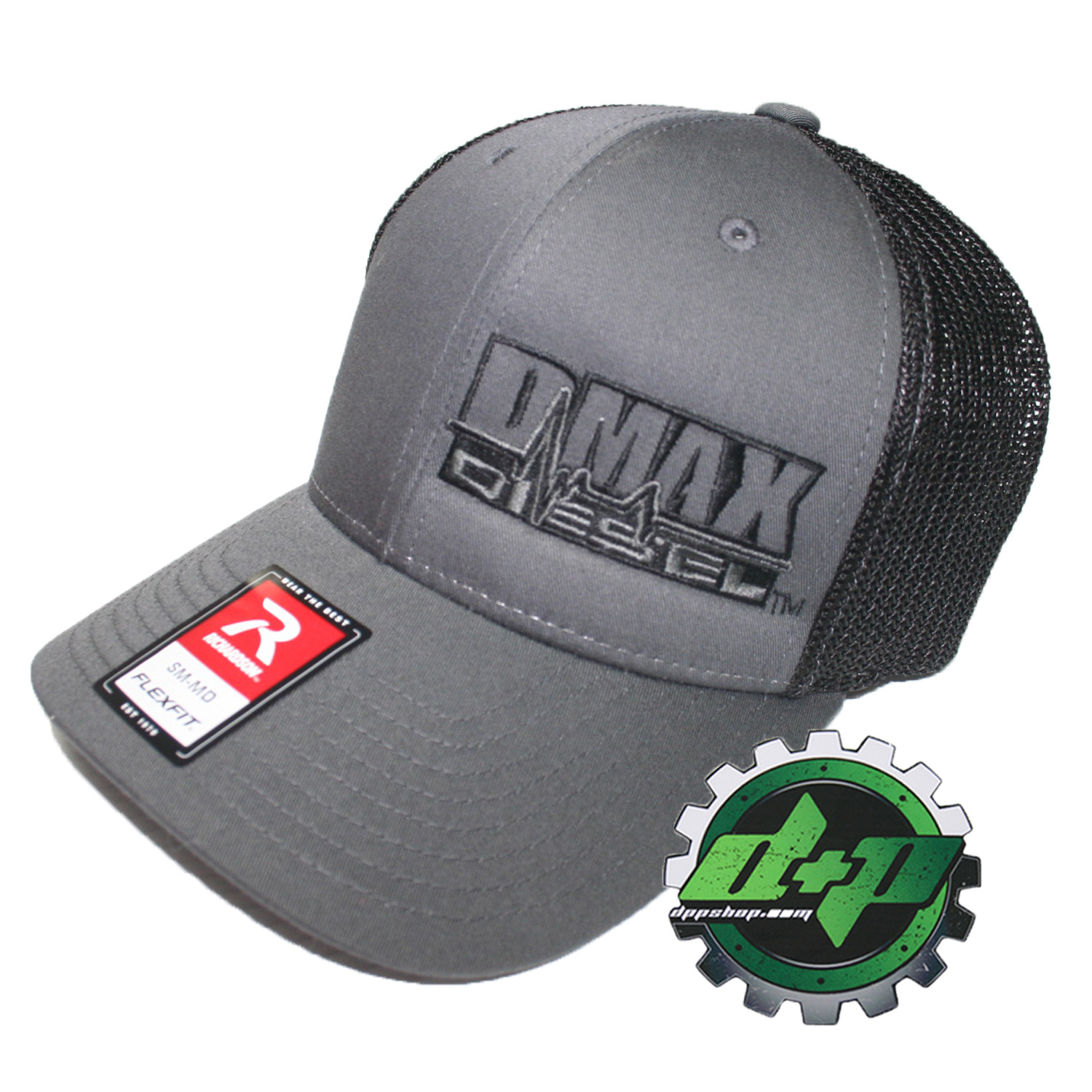 Duramax diesel Richardson 110 DMAX truck hat Flex fit grey BLACK mesh back S/M