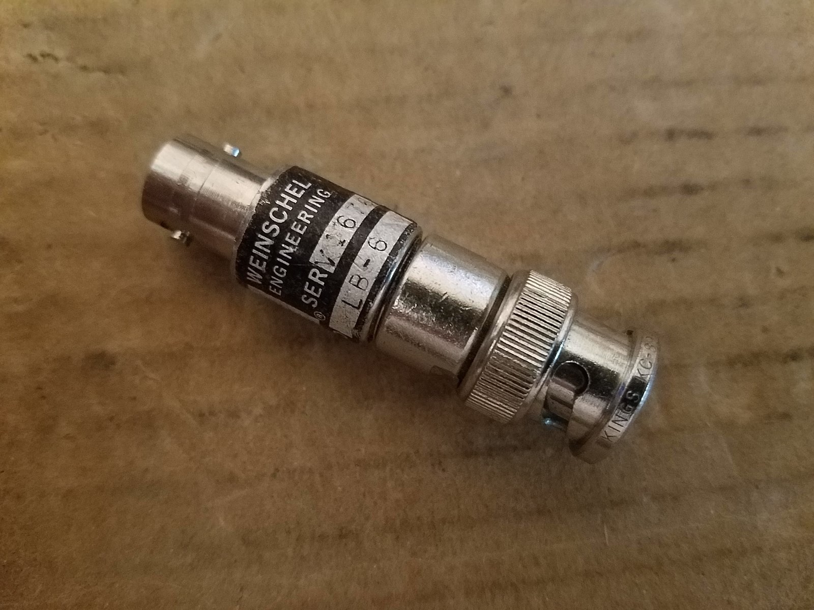 Weinschel Engineering LB-6 6dB RF Attenuator 2GHz BNC(m-f) Microwave #V1676