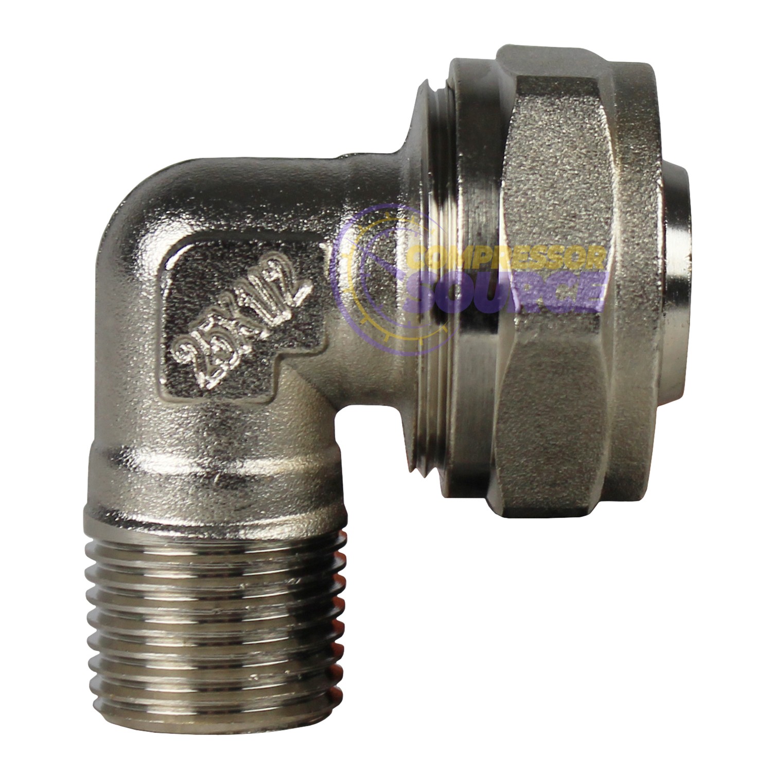 Maxline 90 Degree Elbow Fitting 3/4 Tubing x 1/2" Male NPT Compressed Air M8086