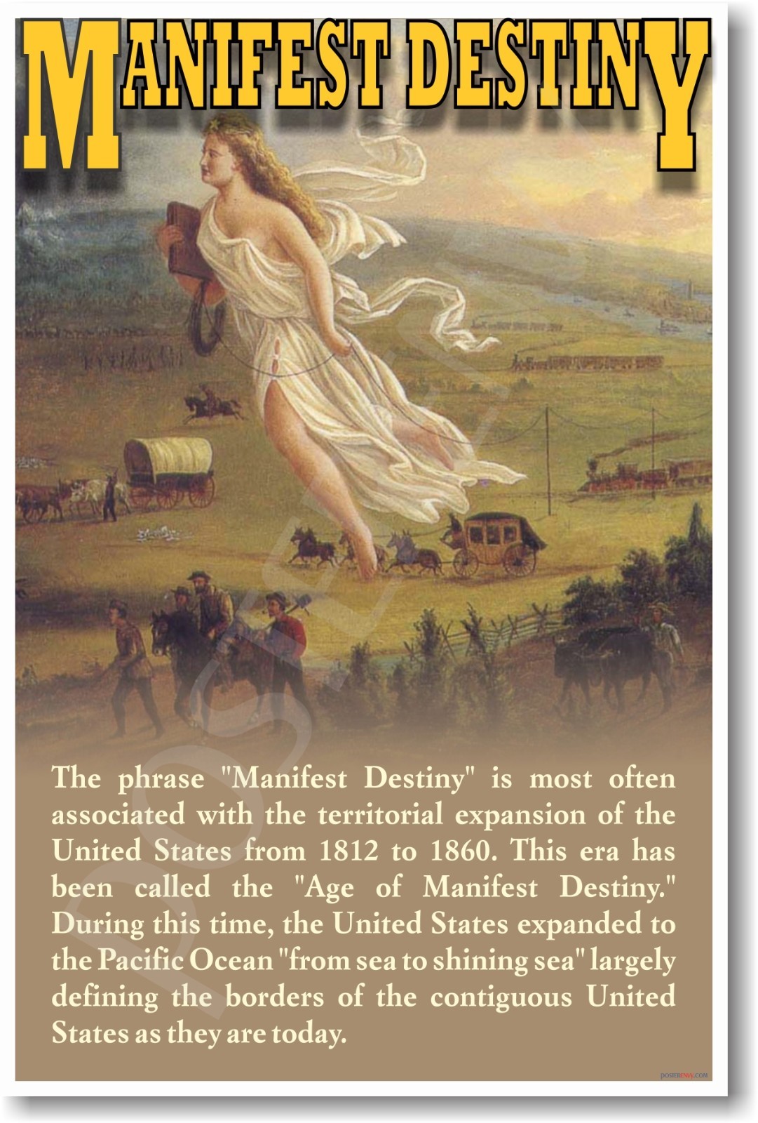 Manifest Destiny - American History - NEW Classroom Social Studies POSTER