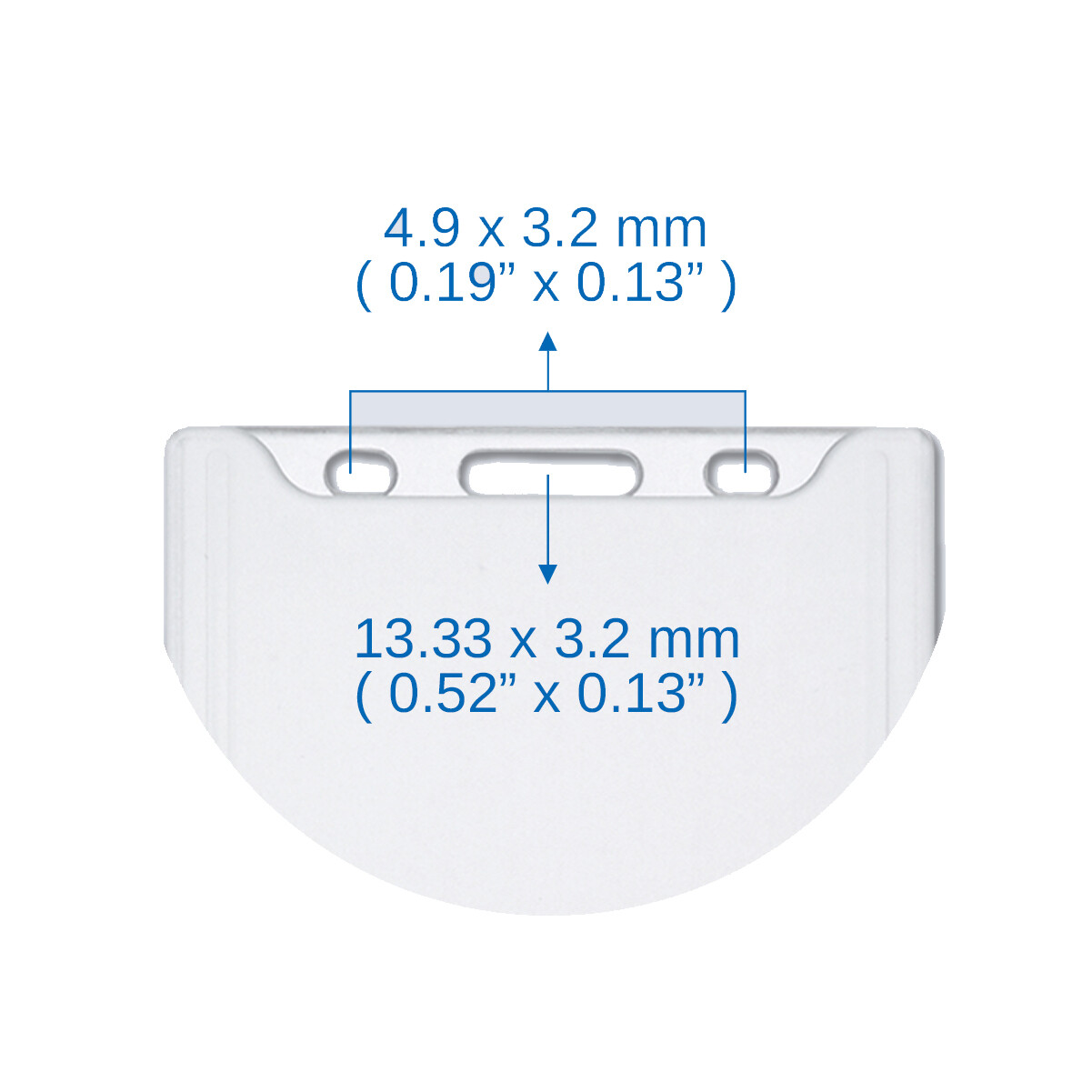 25 Pack - Rigid Hard Plastic Clear Vertical Top Load ID Badge Holders AC-915