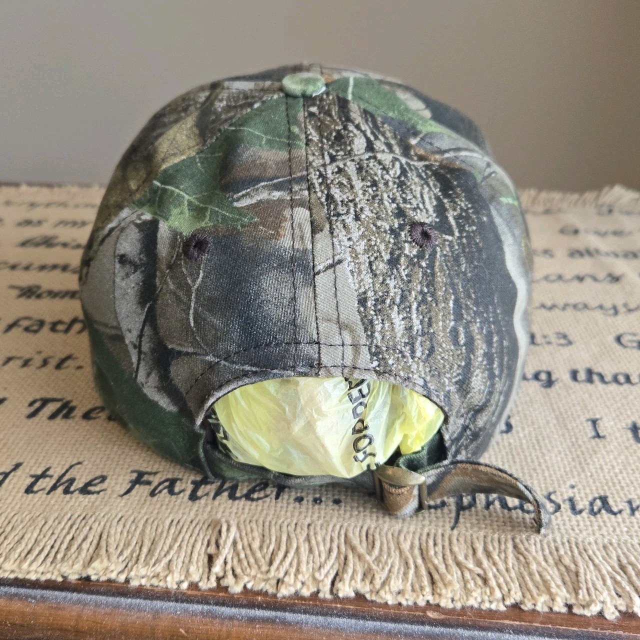 Vtg Team Realtree Paramount Outdoors Camouflage Strapback Cap Made In USA
