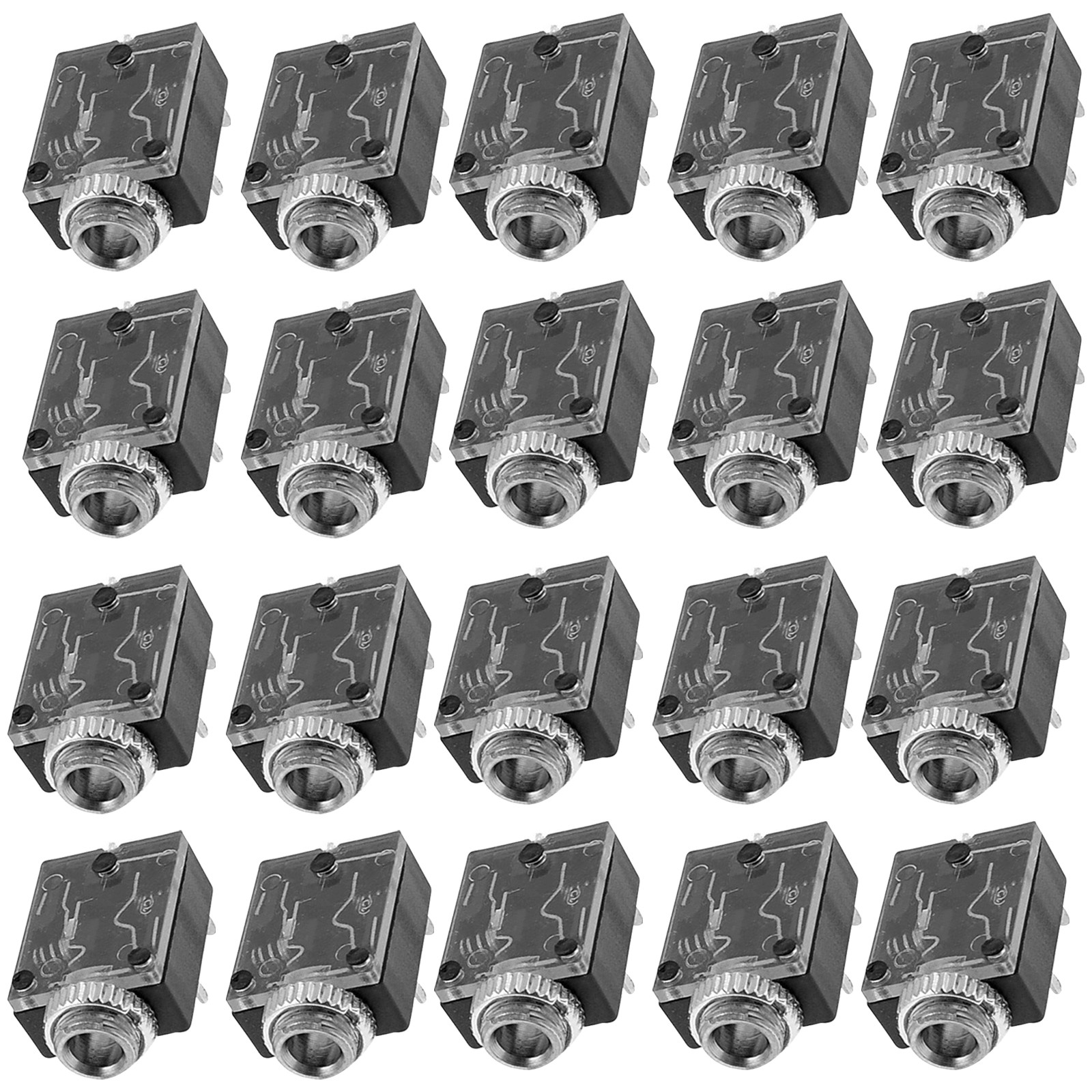 20X 3.5mm Audio Jack Socket PCB Panel Mount For Headphone PCB Mount Stereo Jack