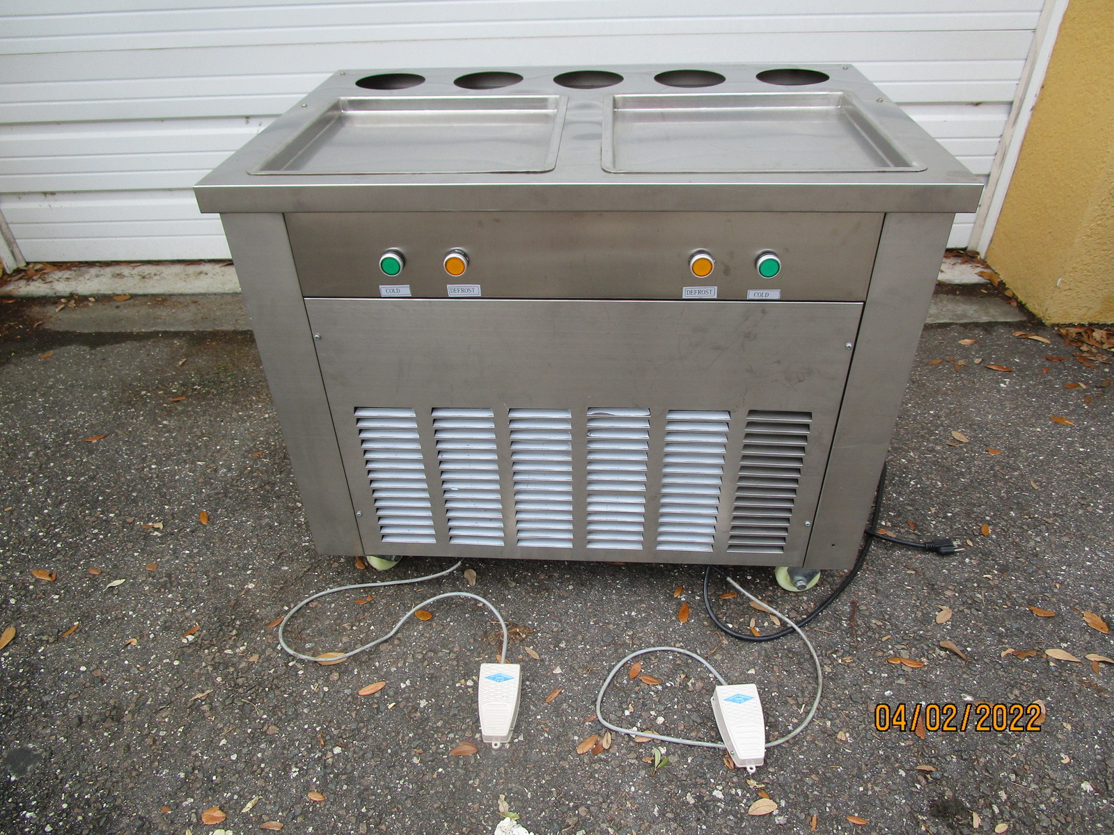 Artex Commercial Ice Cream Roll Machine Model CBJF-2D5C Double Pans